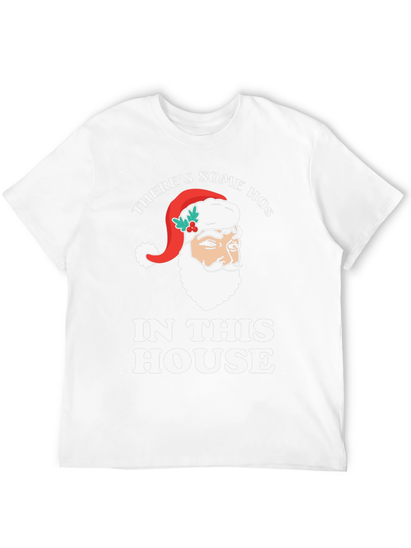 Theres Some Hos Santa Black T-Shirt