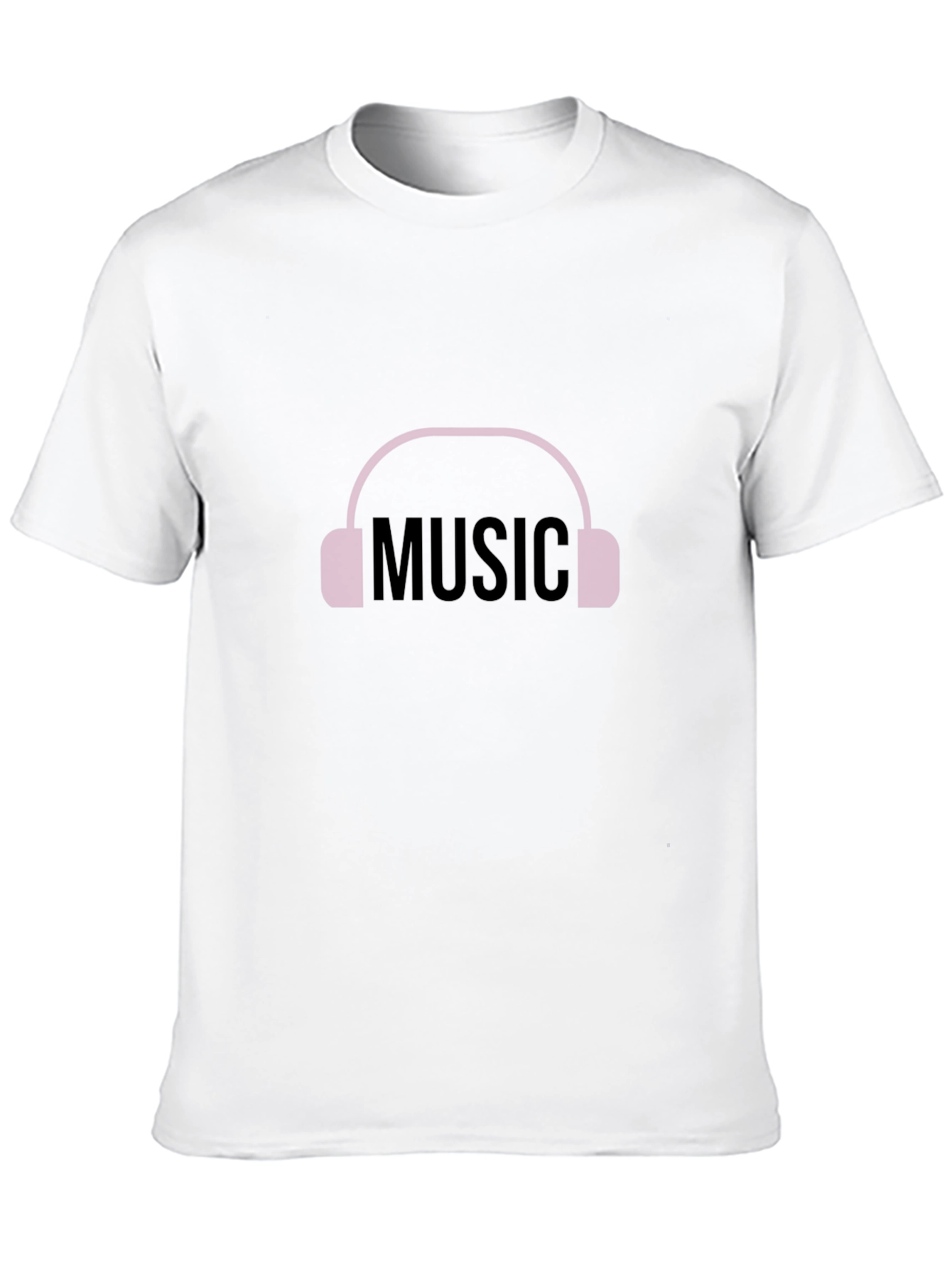 Music Headphone Graphic Tee - Black