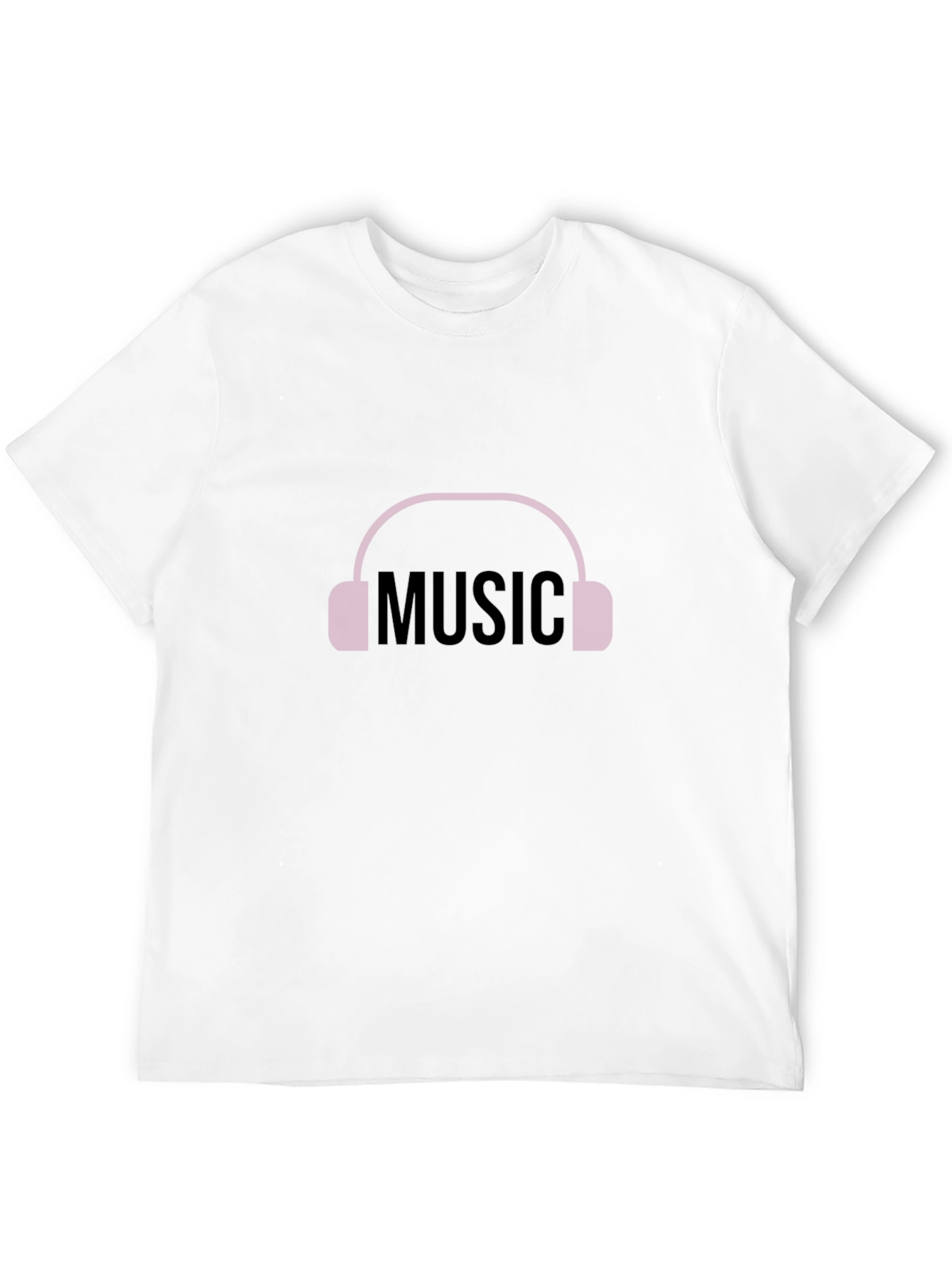 Music Headphone Graphic Tee - Black