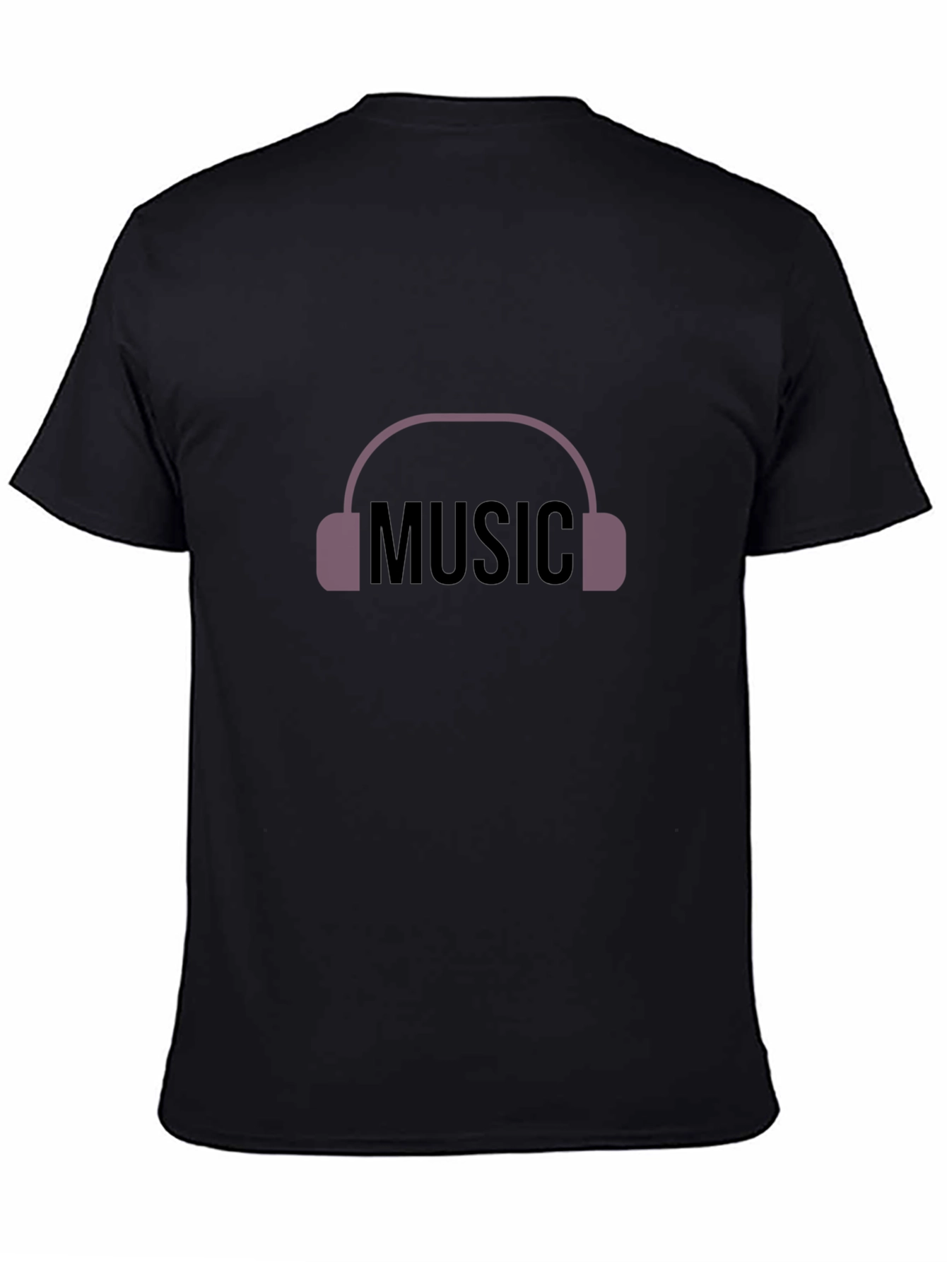 Music Headphone Graphic Tee - Black