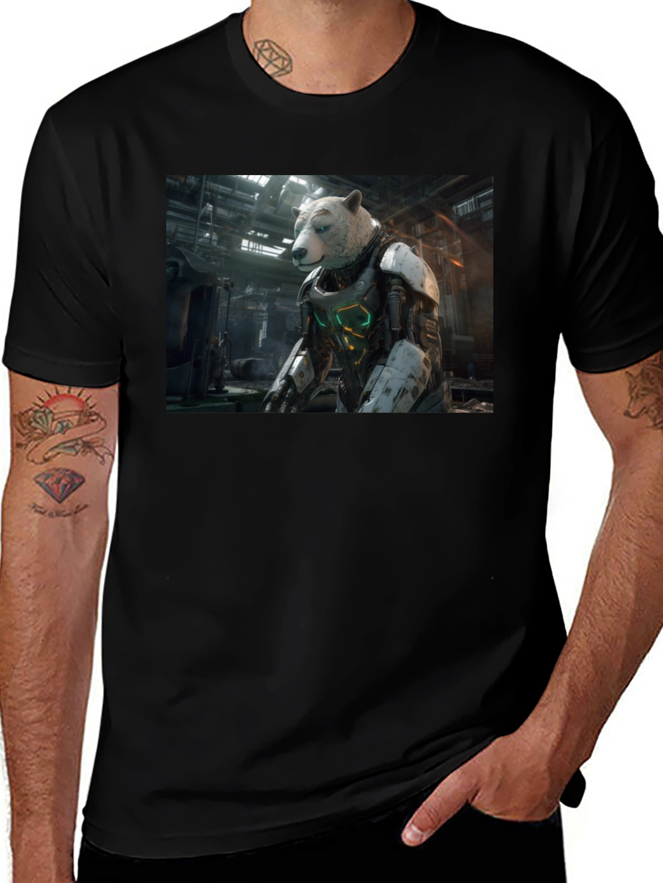 Sci-Fi Bear Robot T-Shirt