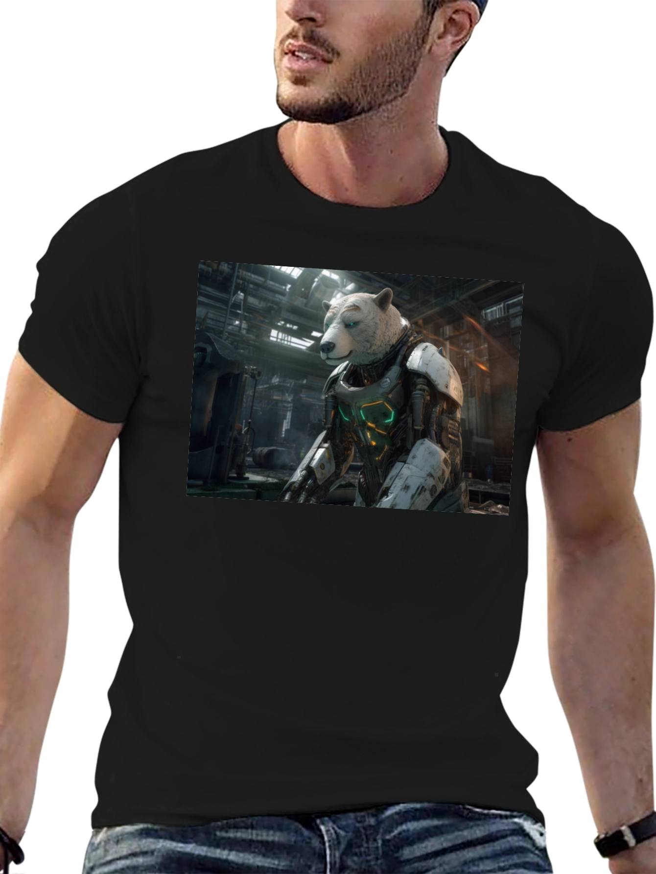 Sci-Fi Bear Robot T-Shirt