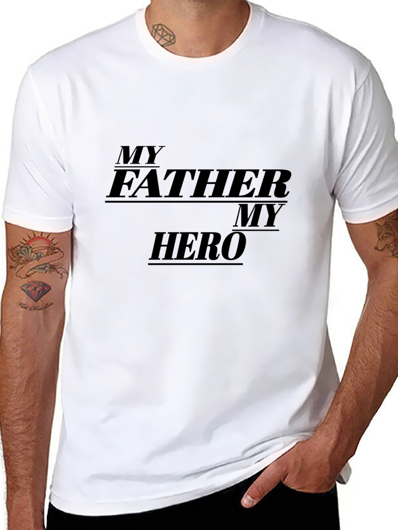 My Father My Hero Graphic Tee - Black
