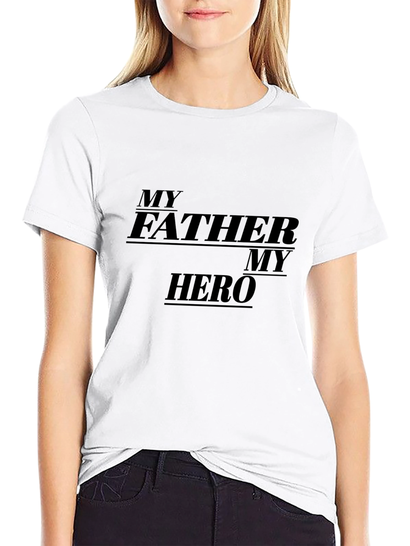 My Father My Hero Graphic Tee - Black