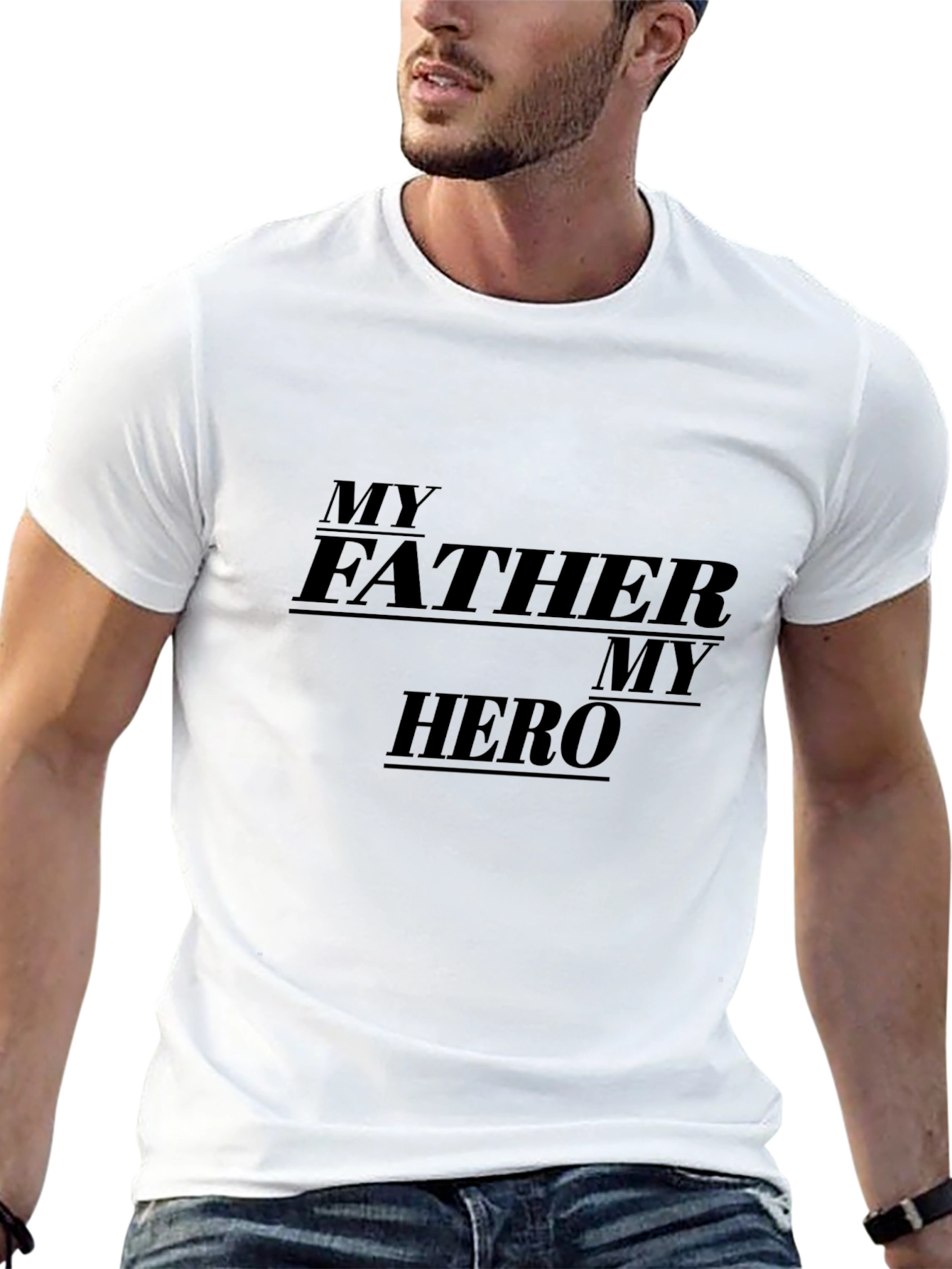 My Father My Hero Graphic Tee - Black