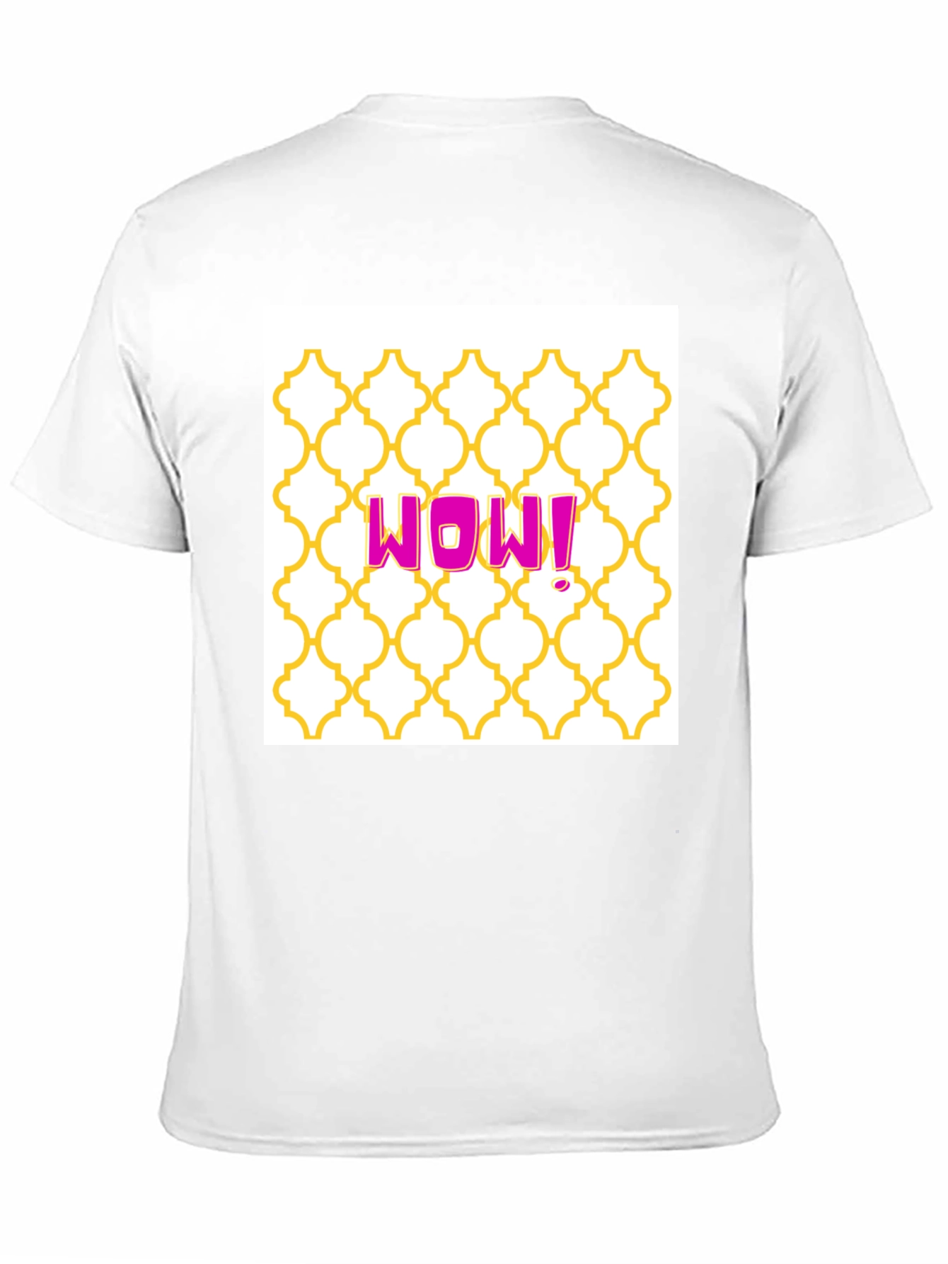 WOW! Graphic Tee - Trendy Pattern Black T-Shirt
