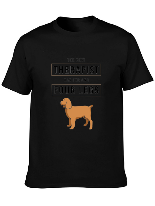 Dog Lover T-Shirt: Best Therapist Has Fur & Four Legs