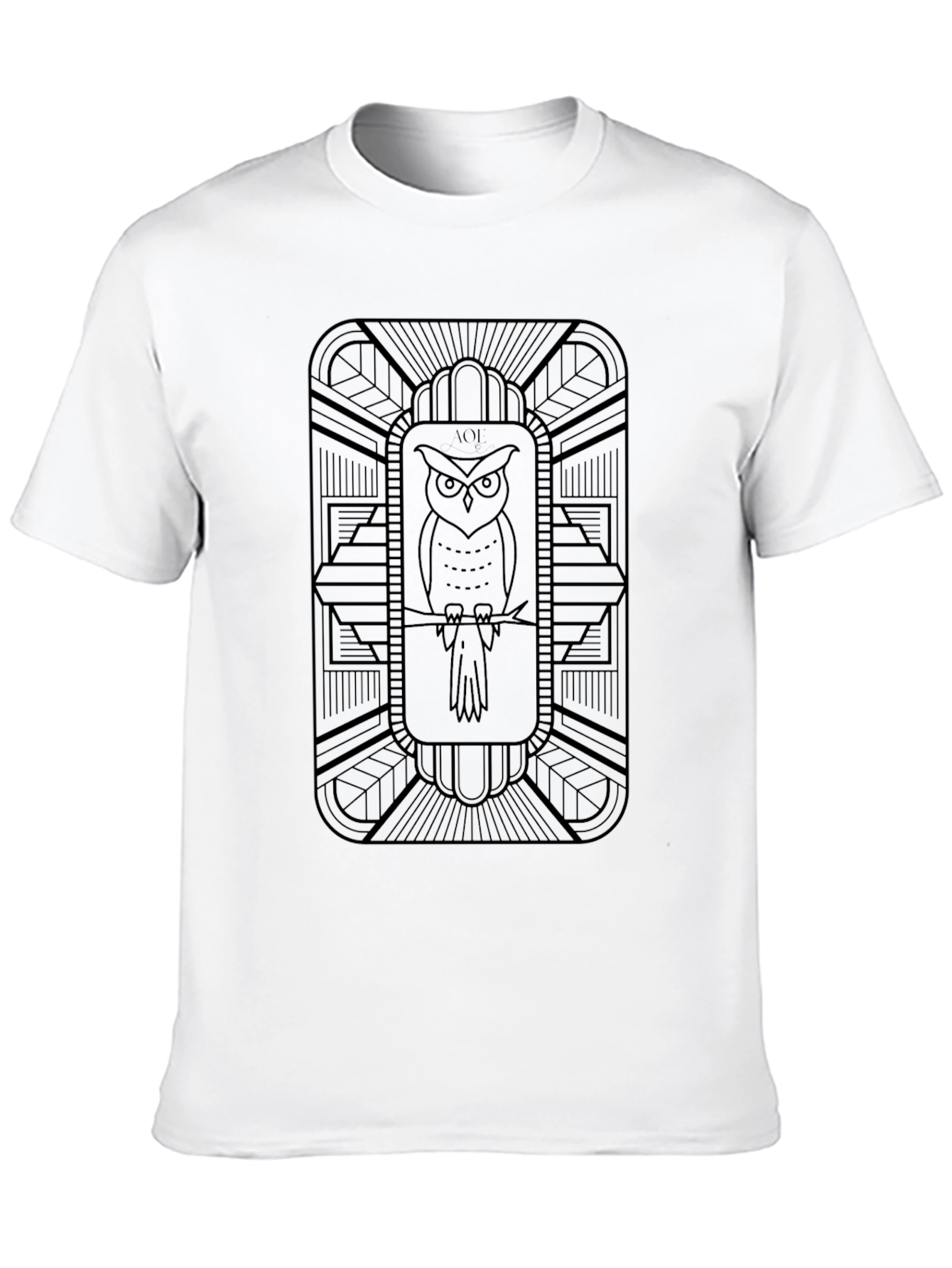 Art Deco Owl Graphic T-Shirt