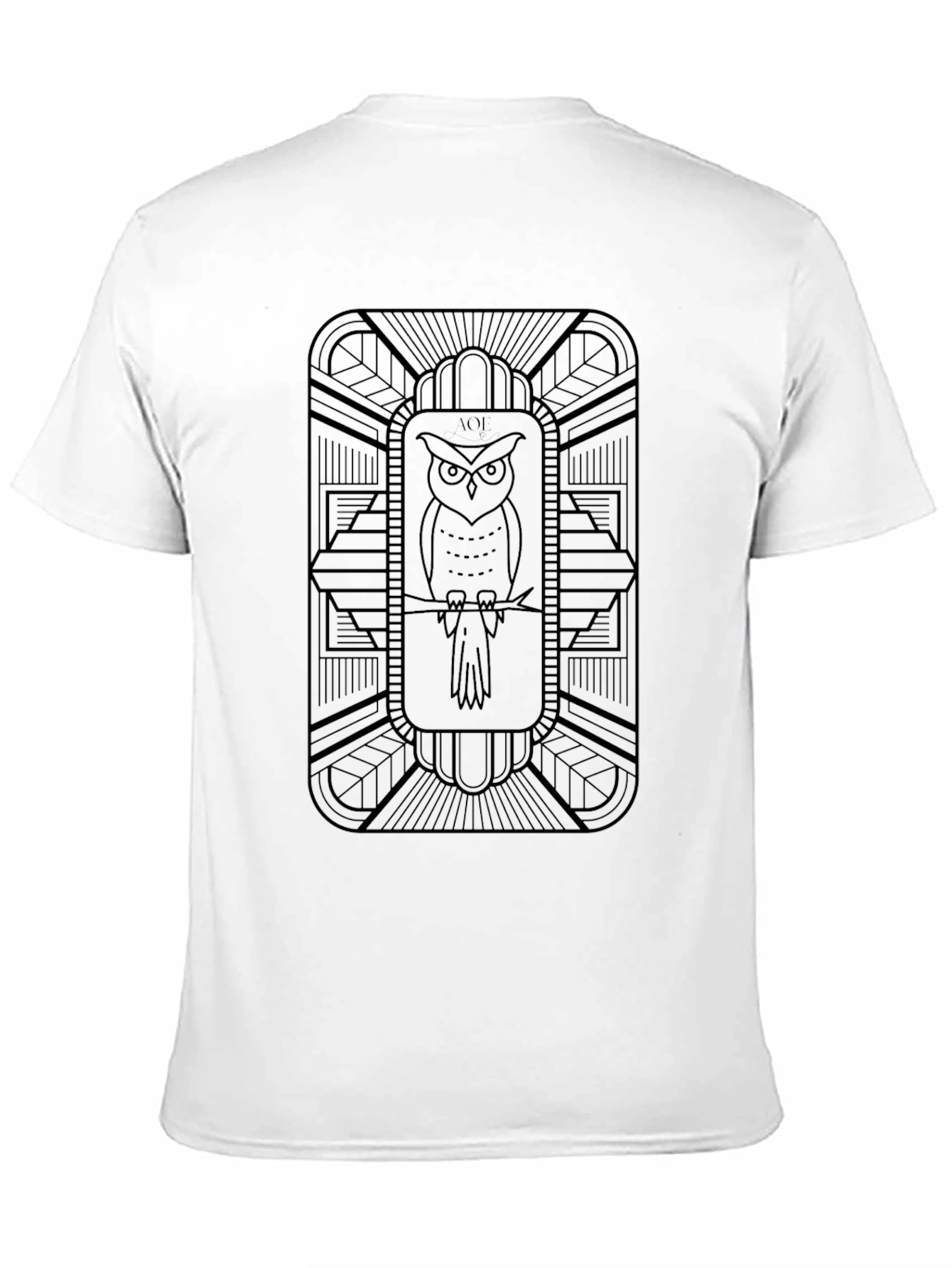 Art Deco Owl Graphic T-Shirt