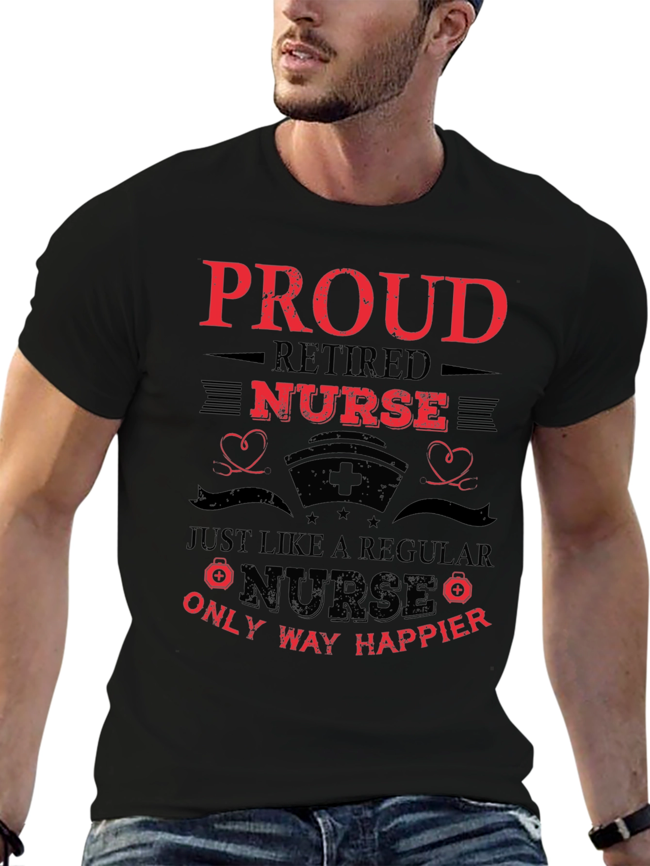 Proud Retired Nurse Graphic Tee