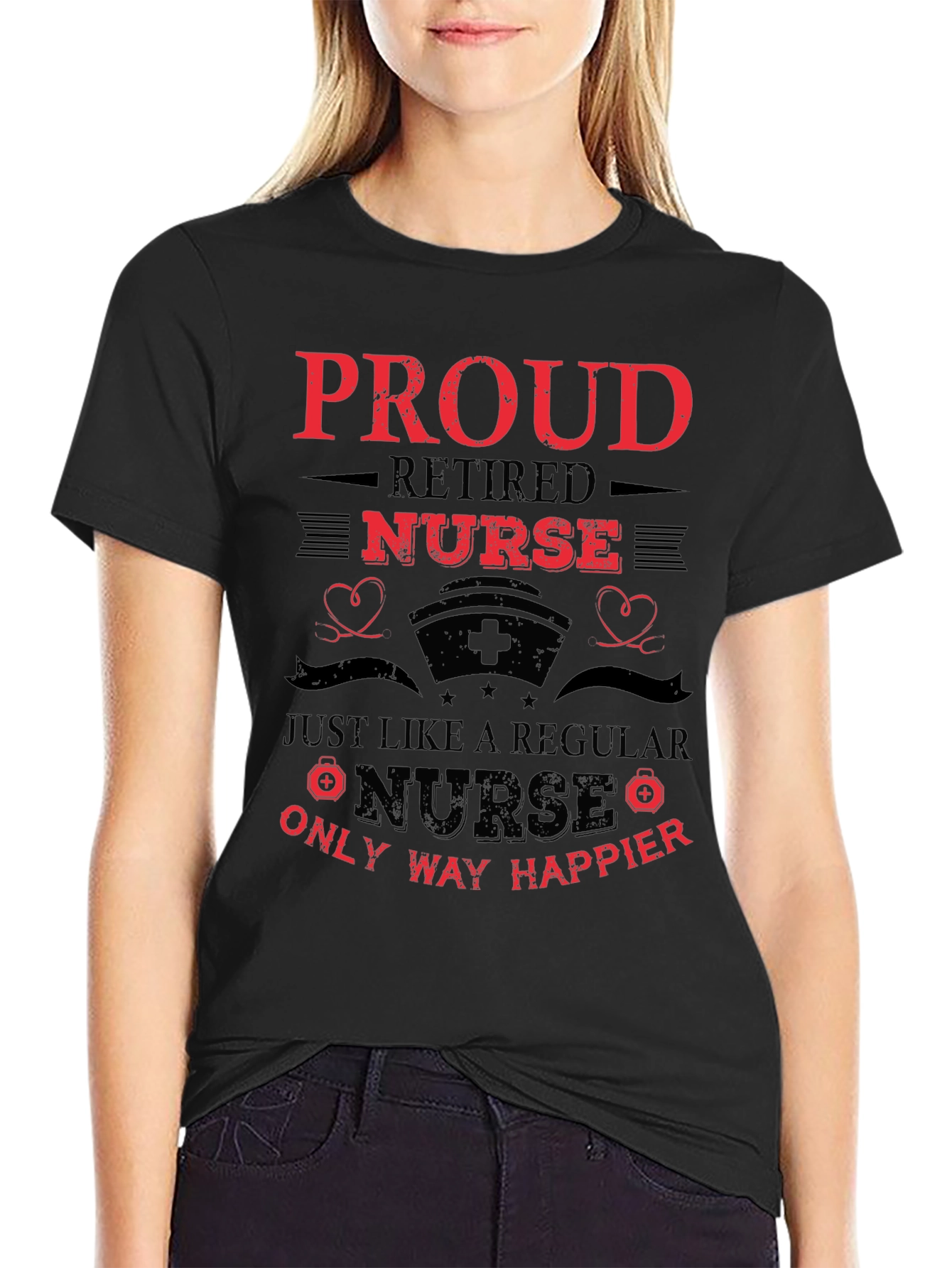 Proud Retired Nurse Graphic Tee
