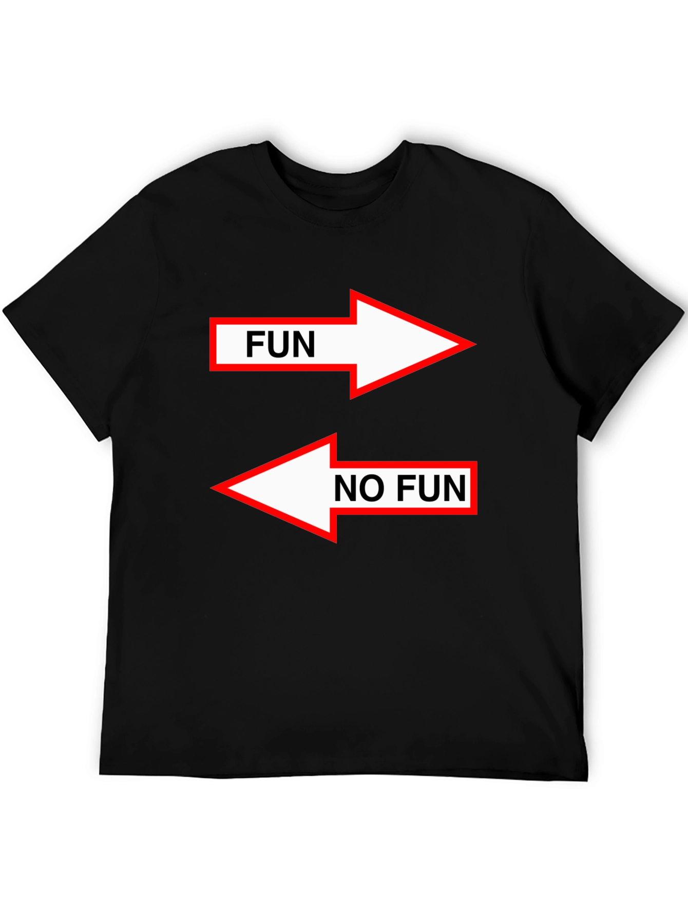 Fun/No Fun Arrow Graphic Tee - Black