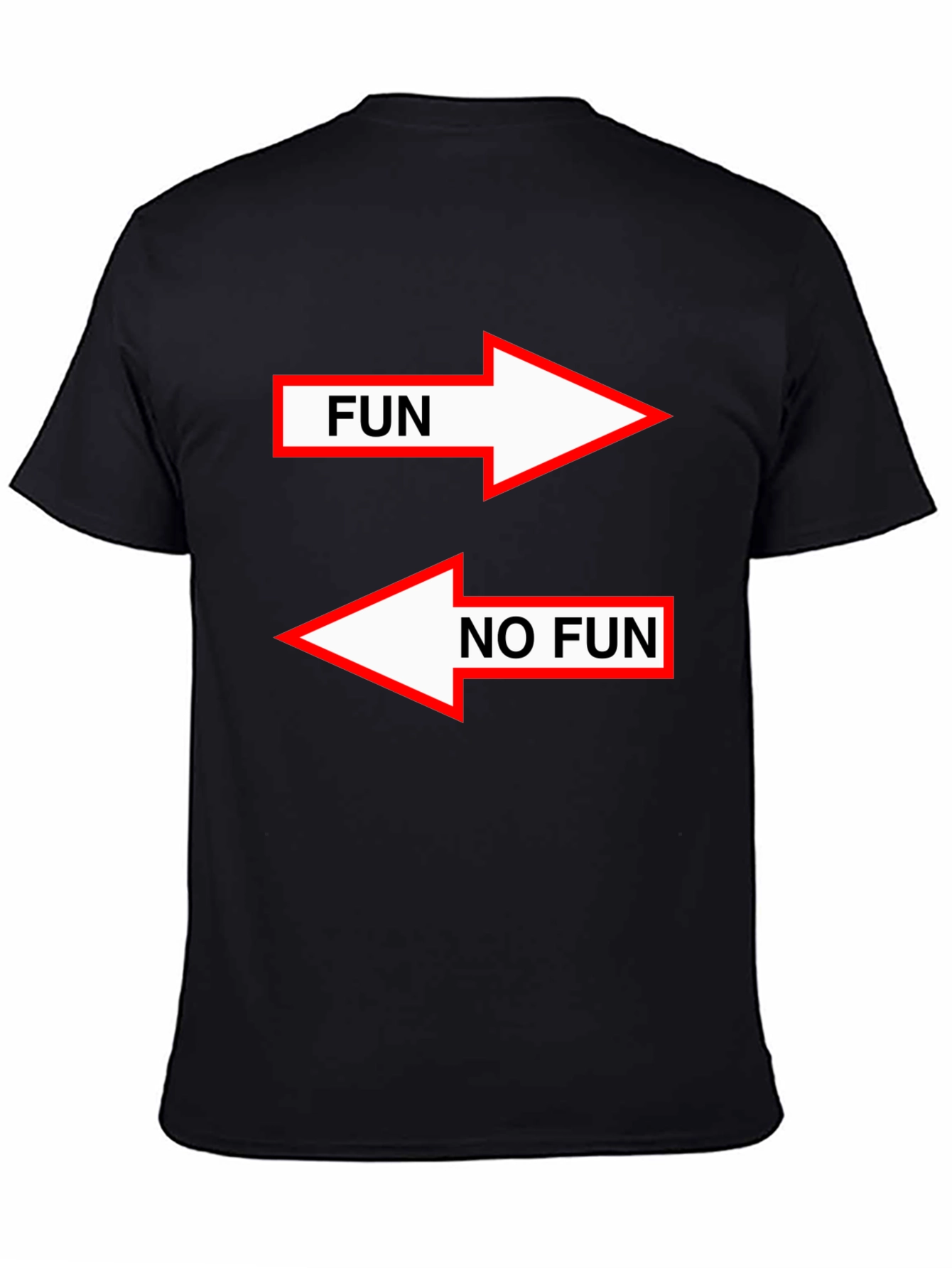 Fun/No Fun Arrow Graphic Tee - Black