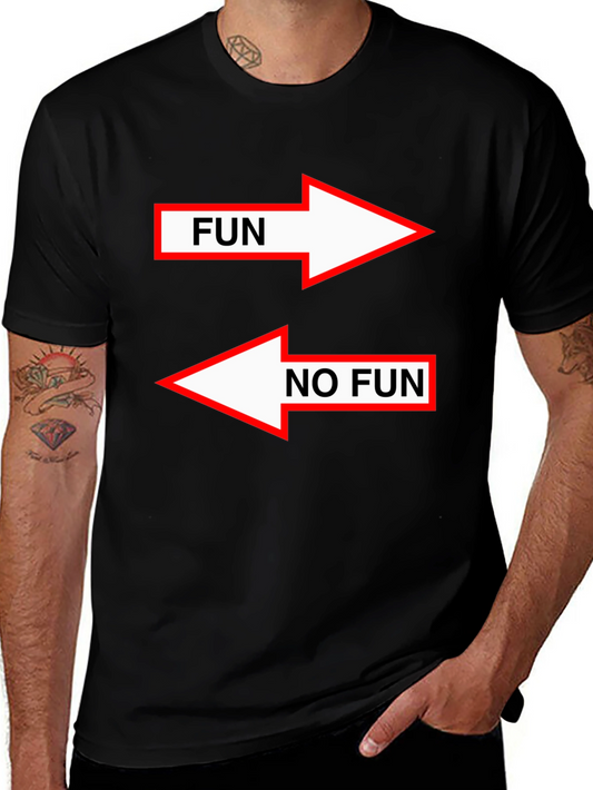 Fun/No Fun Arrow Graphic Tee - Black