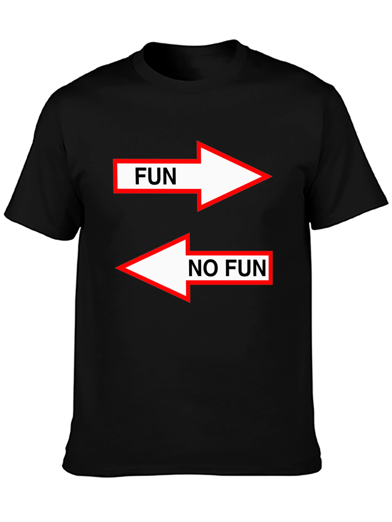 Fun/No Fun Arrow Graphic Tee - Black