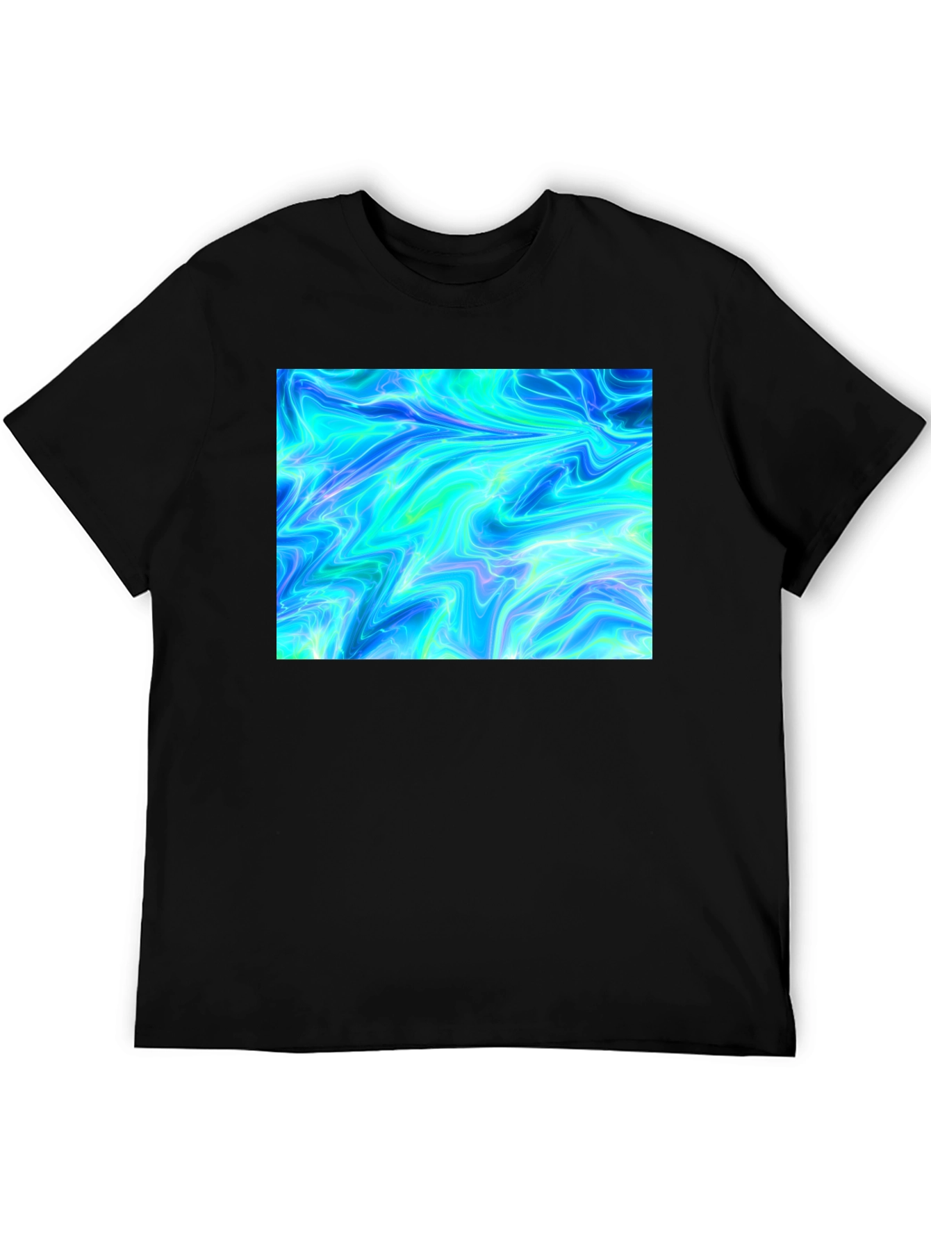 Electric Blue Graphic Tee - Unique Design