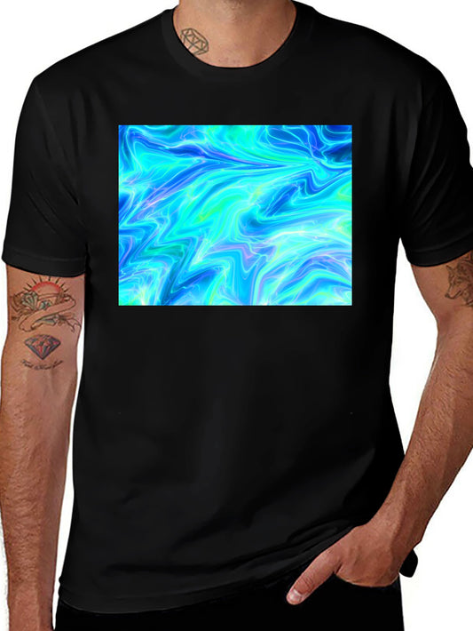 Electric Blue Graphic Tee - Unique Design