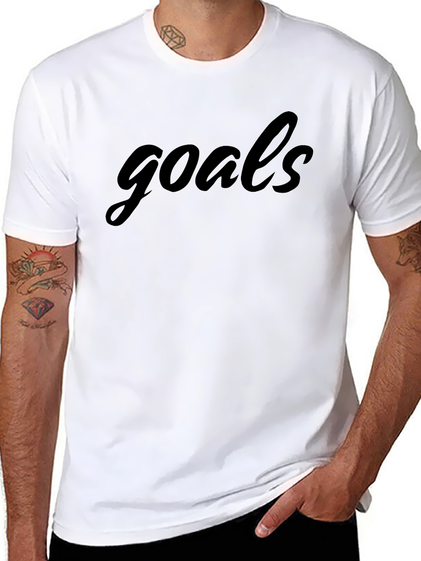 Goals Graphic Tee - Stylish Black T-Shirt