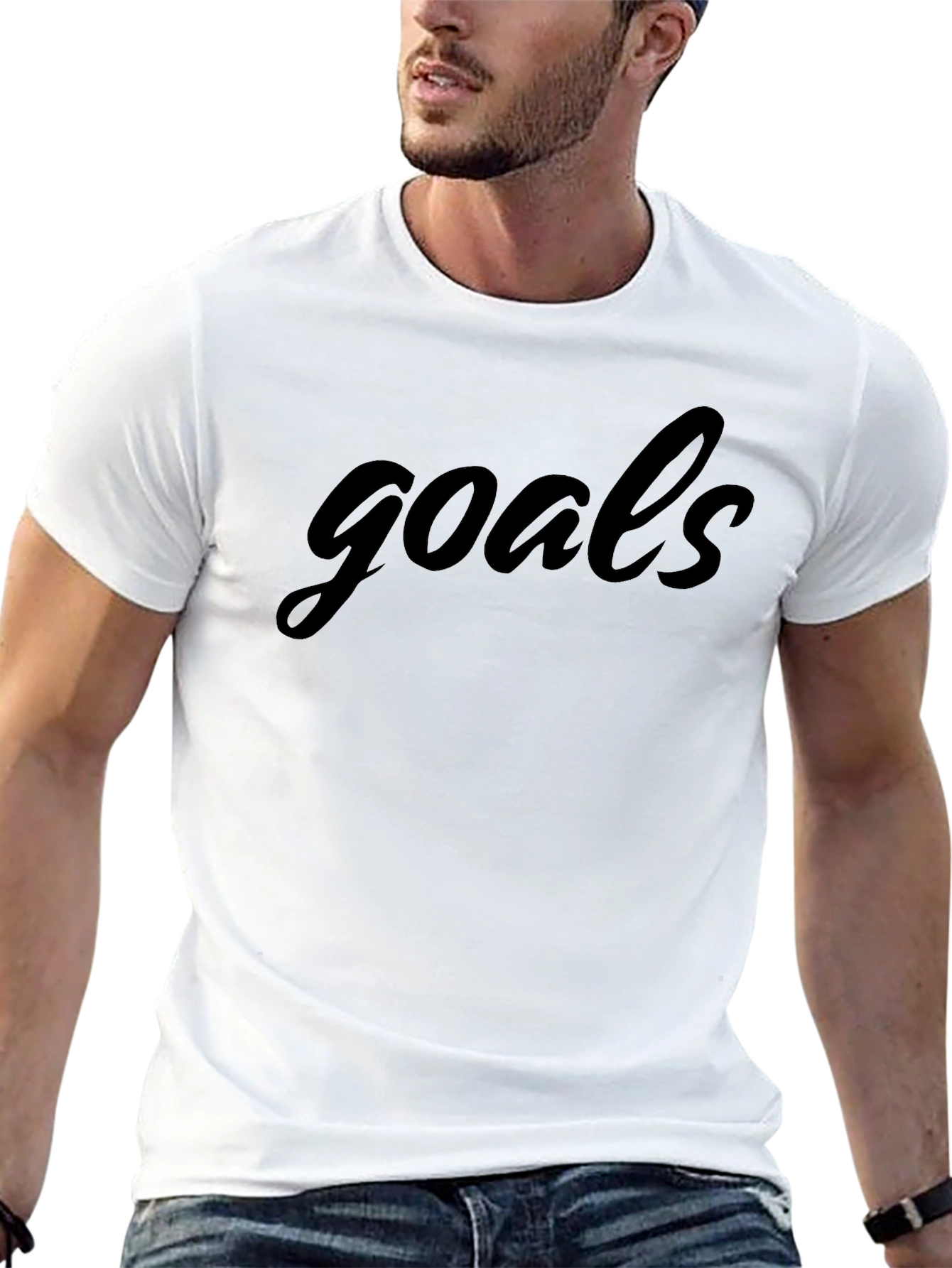 Goals Graphic Tee - Stylish Black T-Shirt