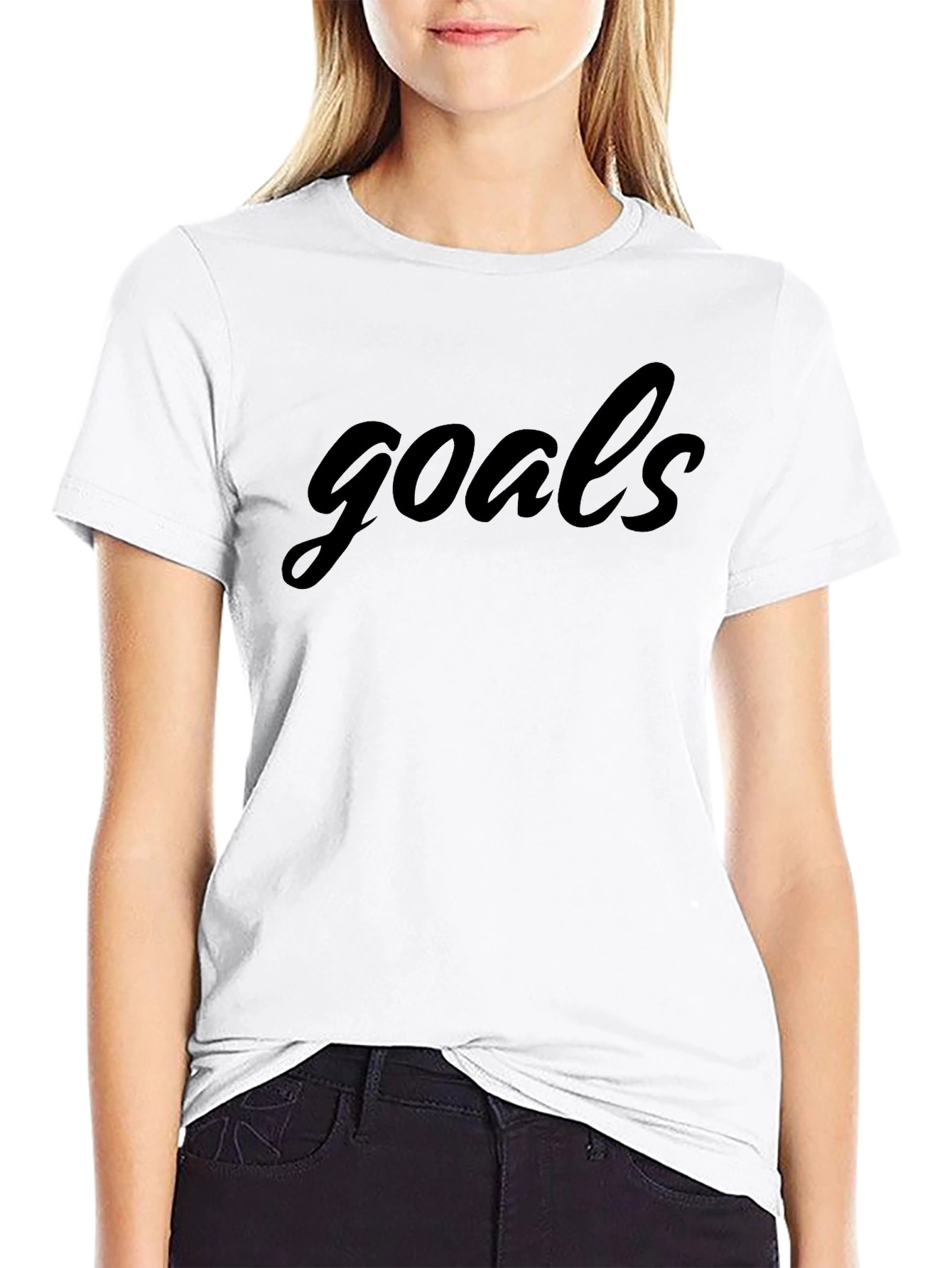 Goals Graphic Tee - Stylish Black T-Shirt