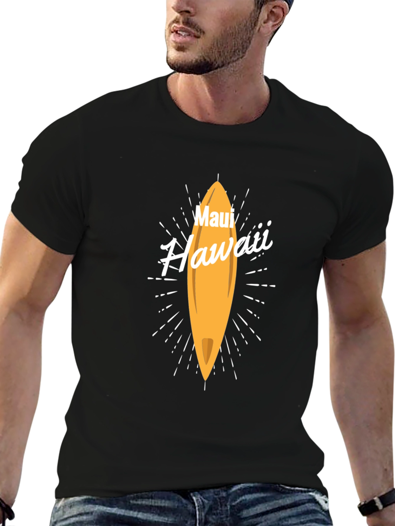 Maui Hawaii Surfboard T-Shirt | Casual Graphic Tee