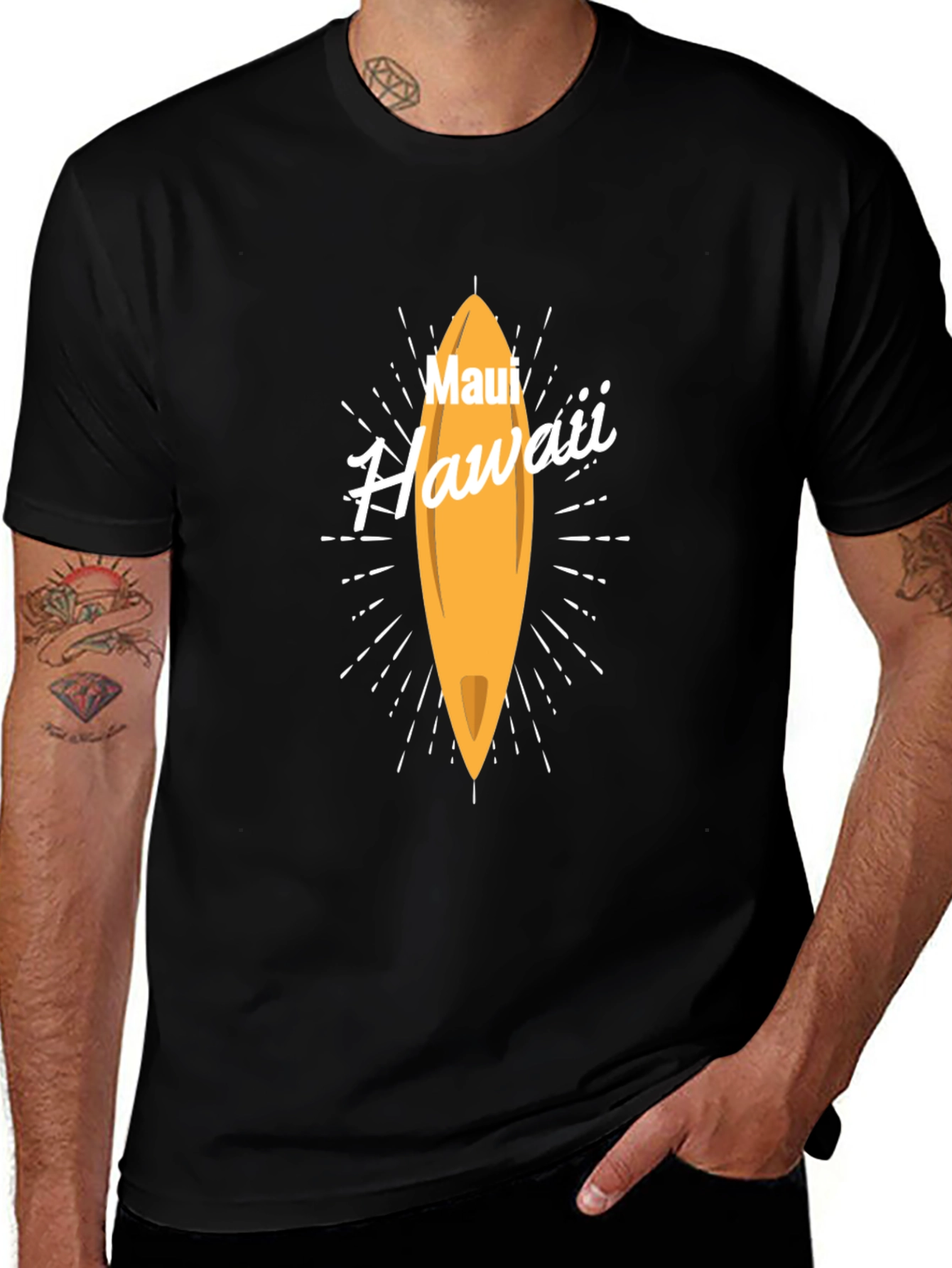 Maui Hawaii Surfboard T-Shirt | Casual Graphic Tee
