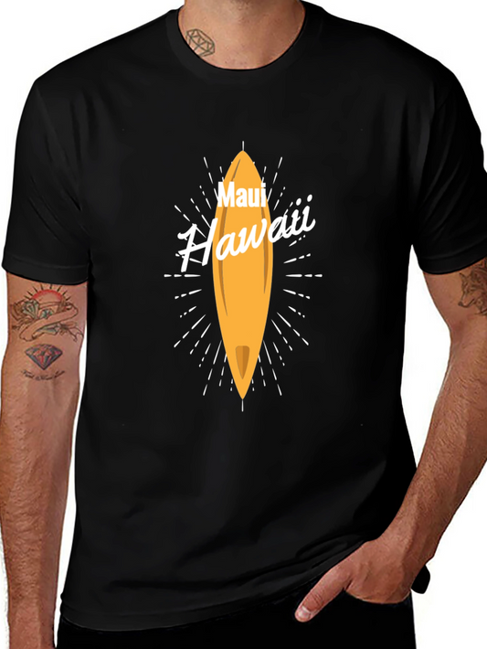 Maui Hawaii Surfboard T-Shirt | Casual Graphic Tee