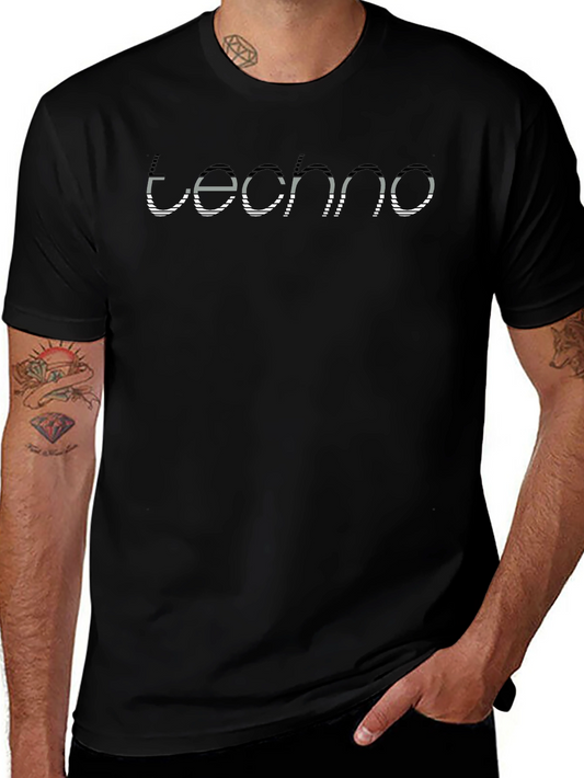 Techno Graphic Tee - Minimalist Music T-Shirt
