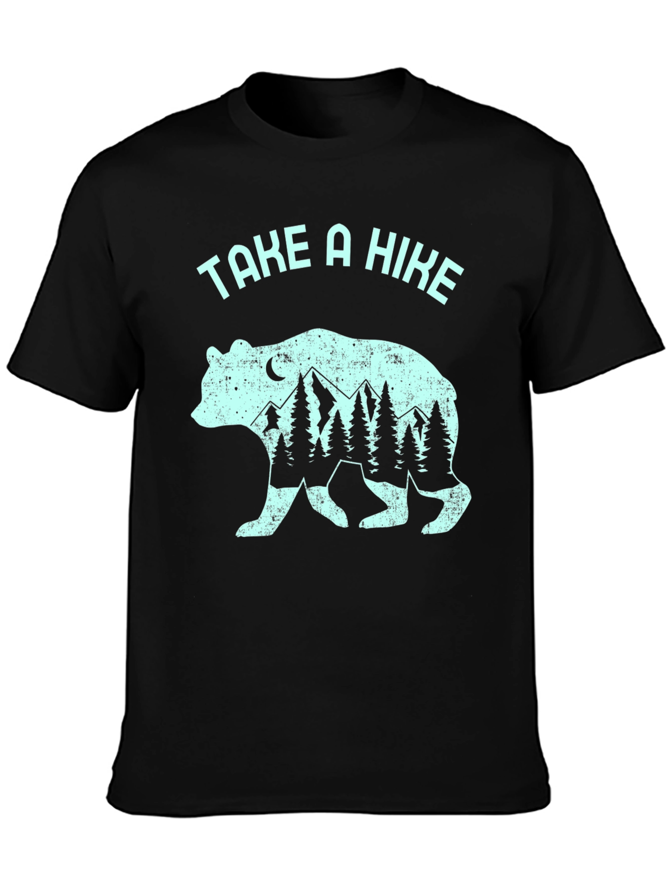 Take a Hike Bear Graphic Tee - Black