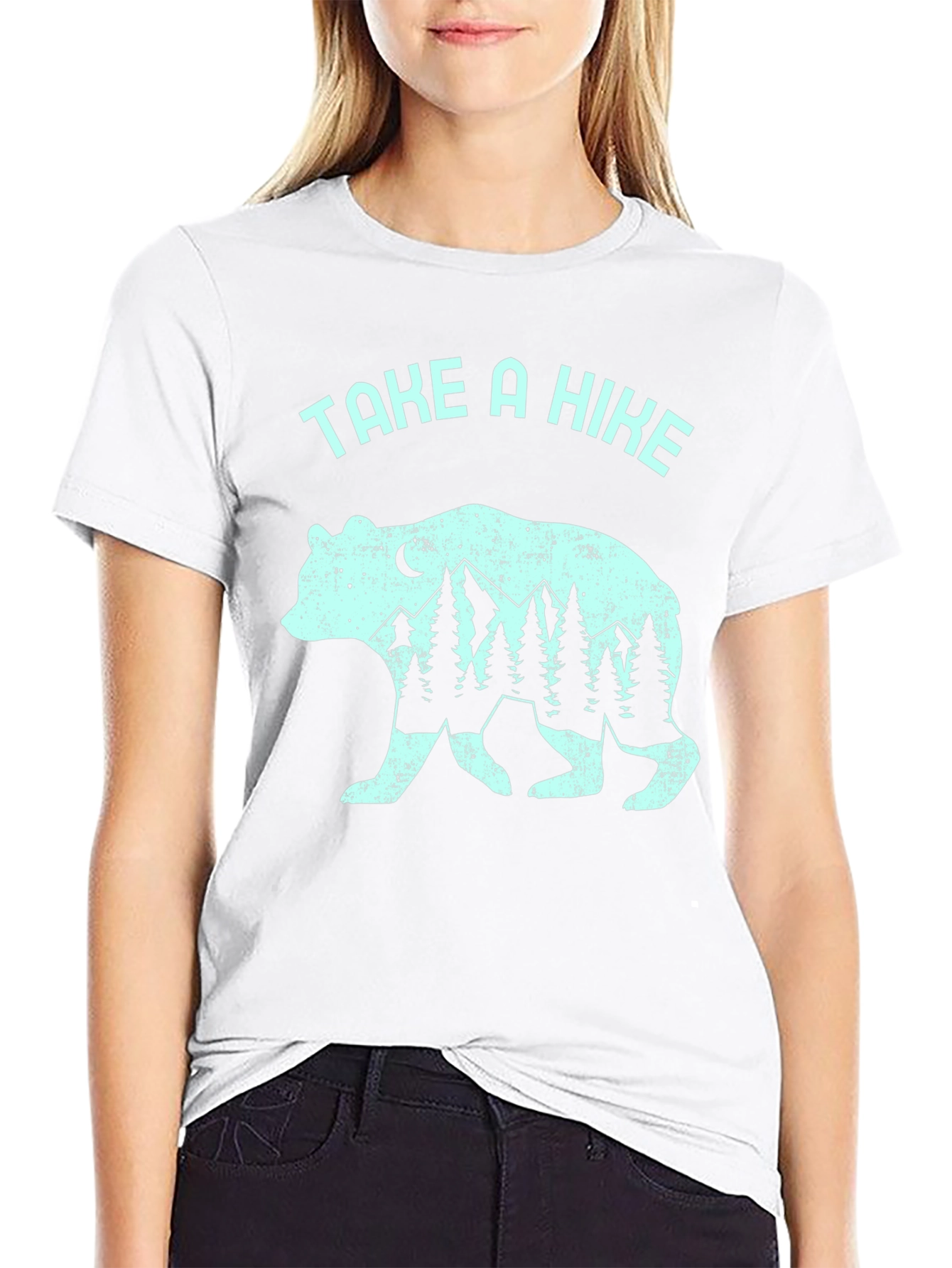 Take a Hike Bear Graphic Tee - Black