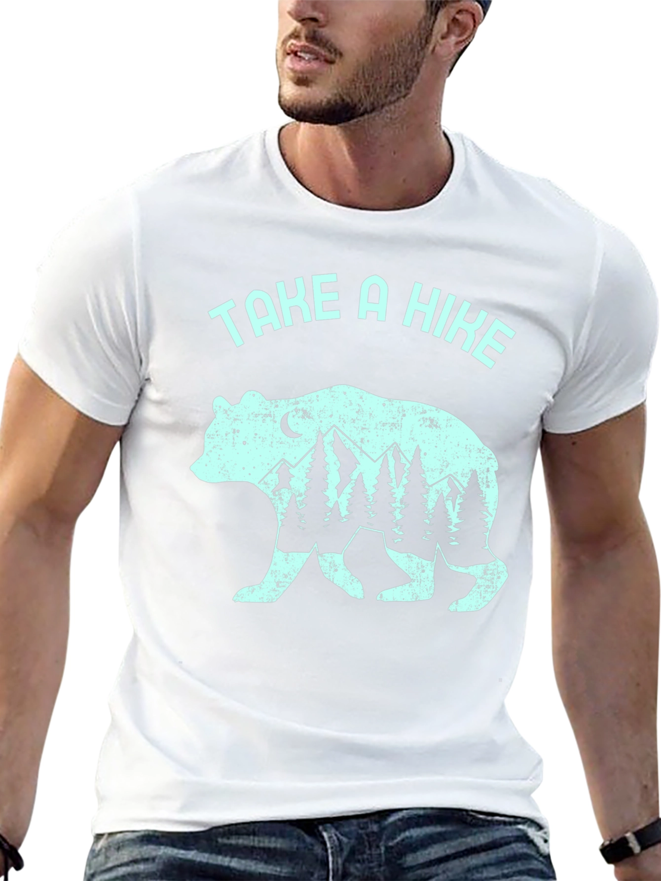 Take a Hike Bear Graphic Tee - Black