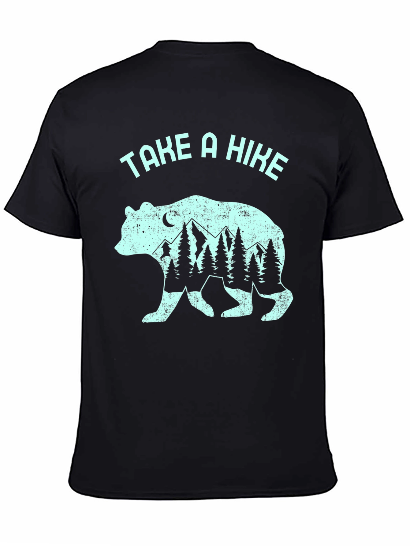 Take a Hike Bear Graphic Tee - Black