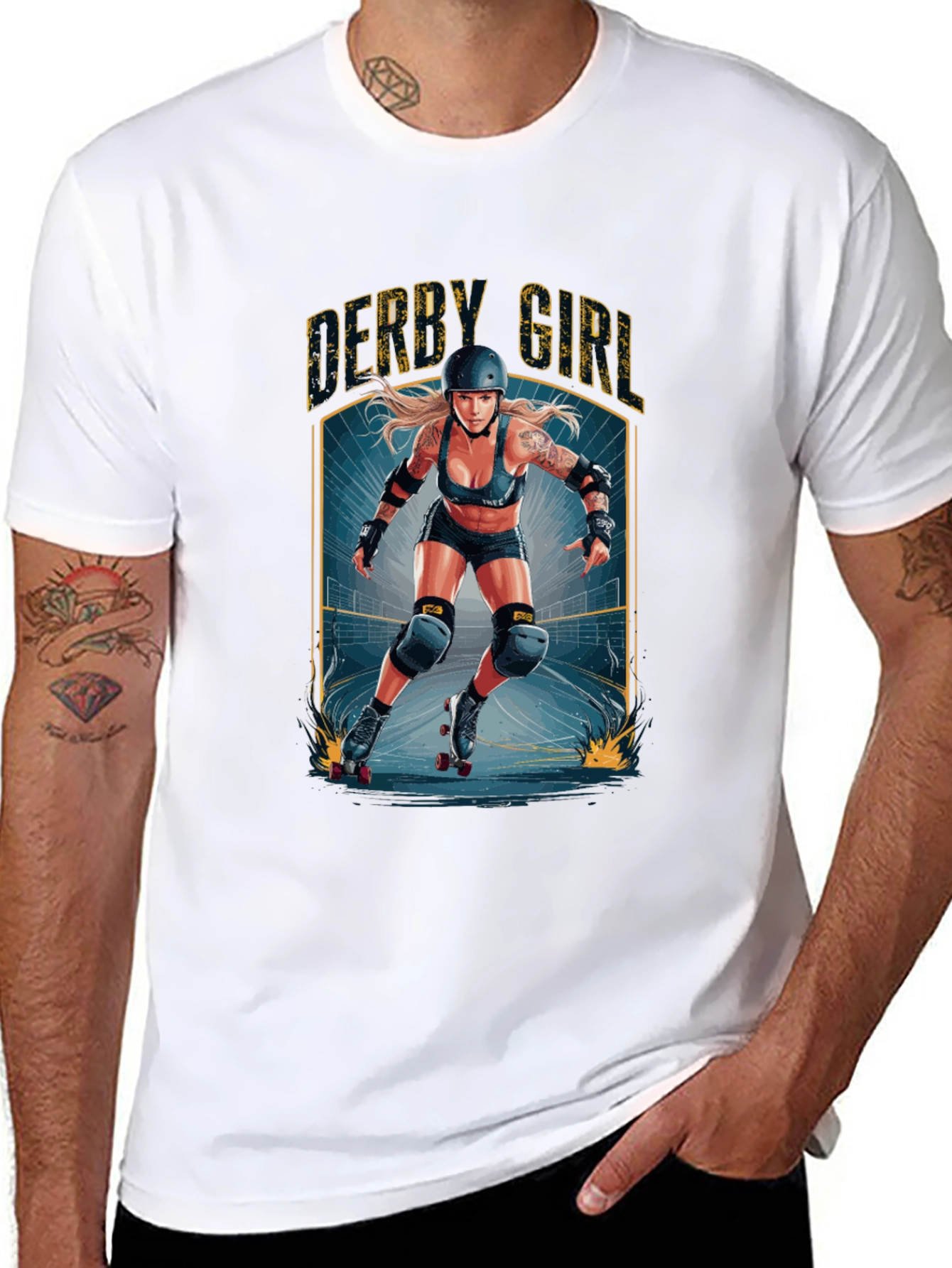 Derby Girl Graphic T-Shirt Roller Skating Tee
