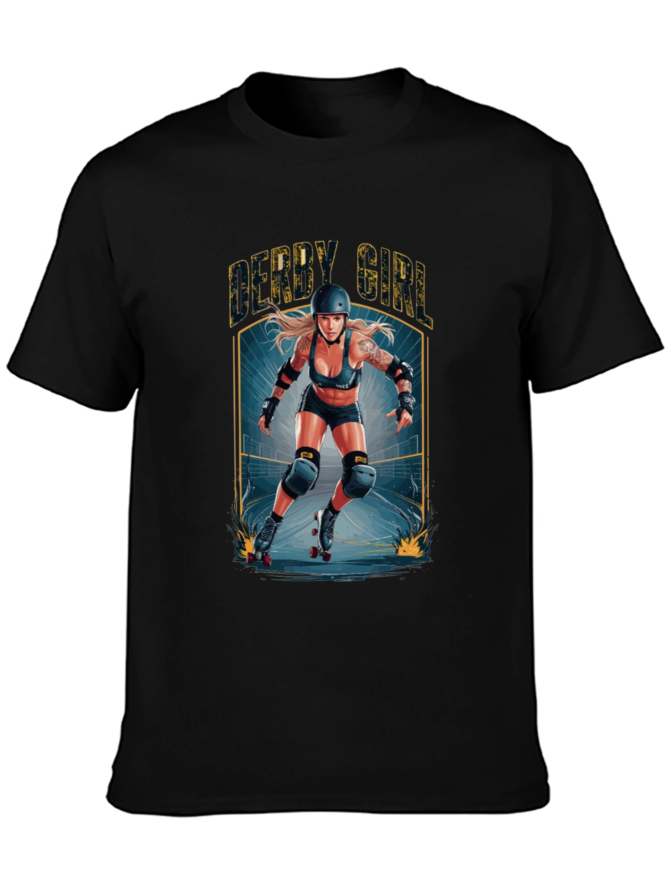 Derby Girl Graphic T-Shirt Roller Skating Tee