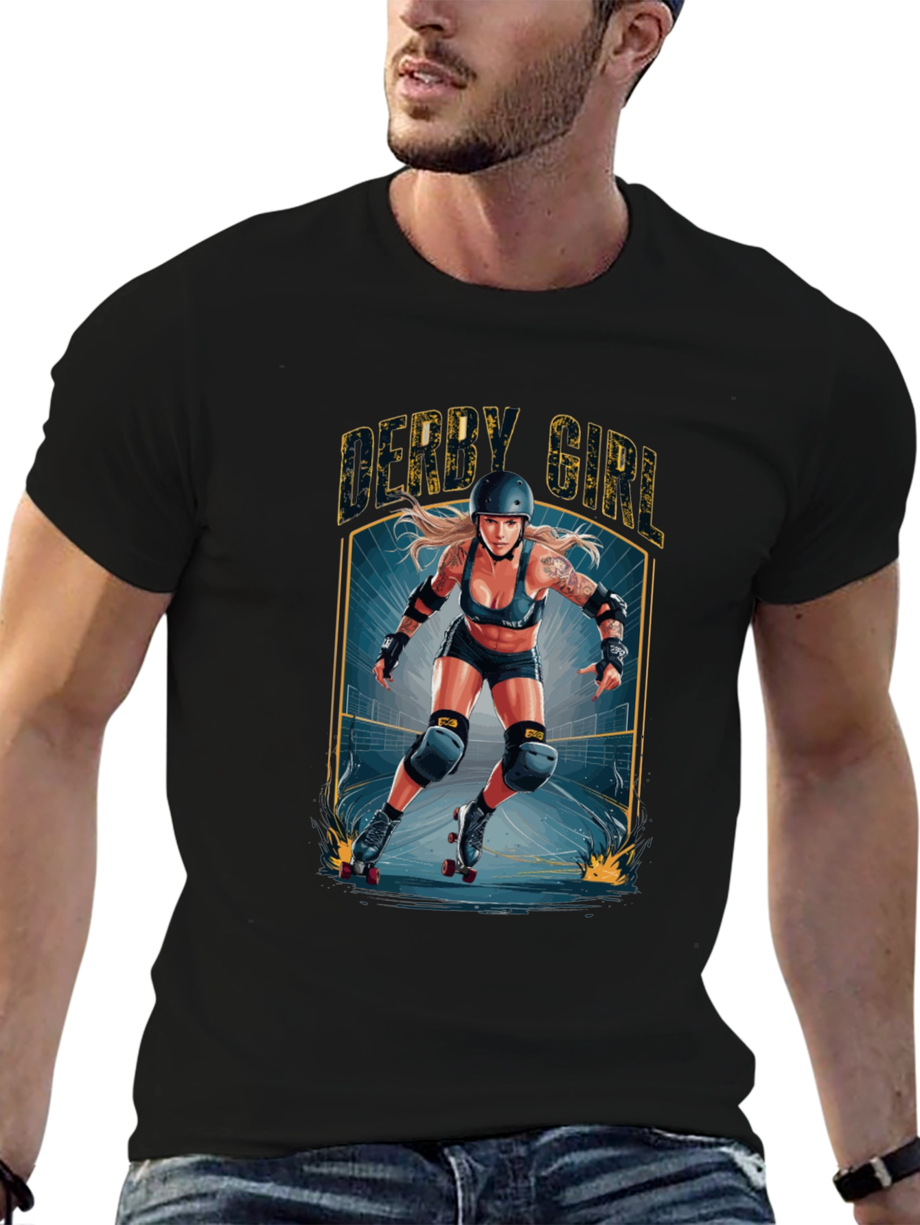 Derby Girl Graphic T-Shirt Roller Skating Tee