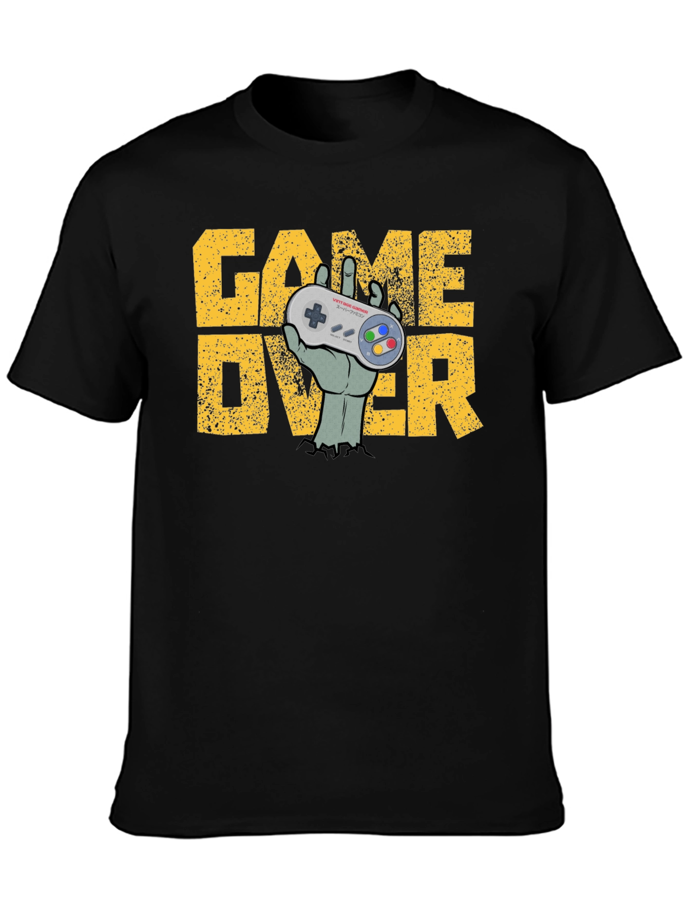 Game Over Zombie Hand Controller T-Shirt