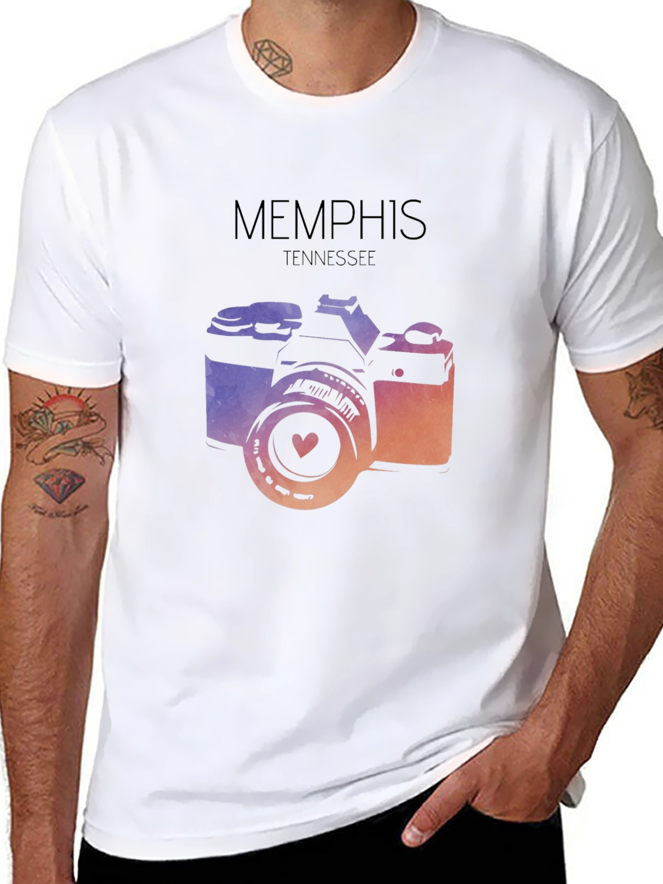 Memphis Tennessee Camera Graphic T-Shirt