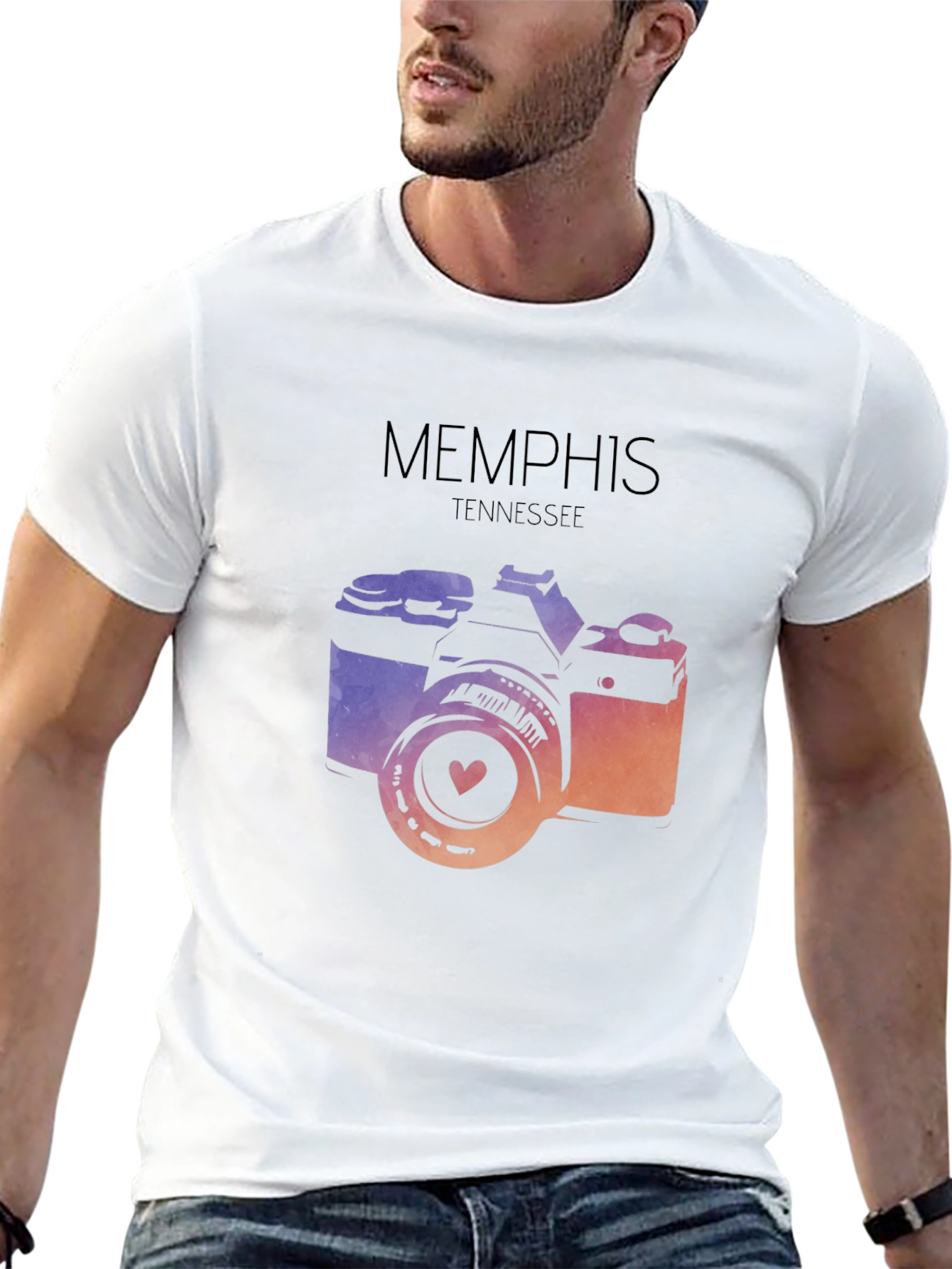 Memphis Tennessee Camera Graphic T-Shirt