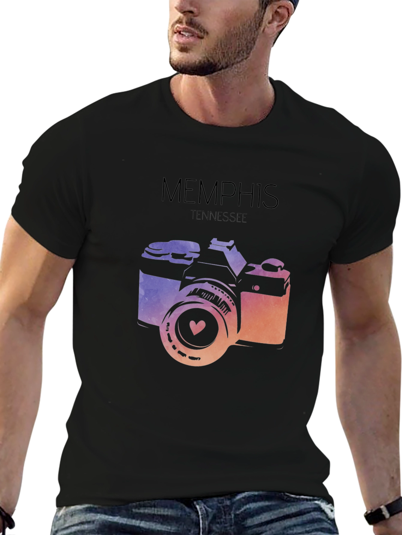 Memphis Tennessee Camera Graphic T-Shirt