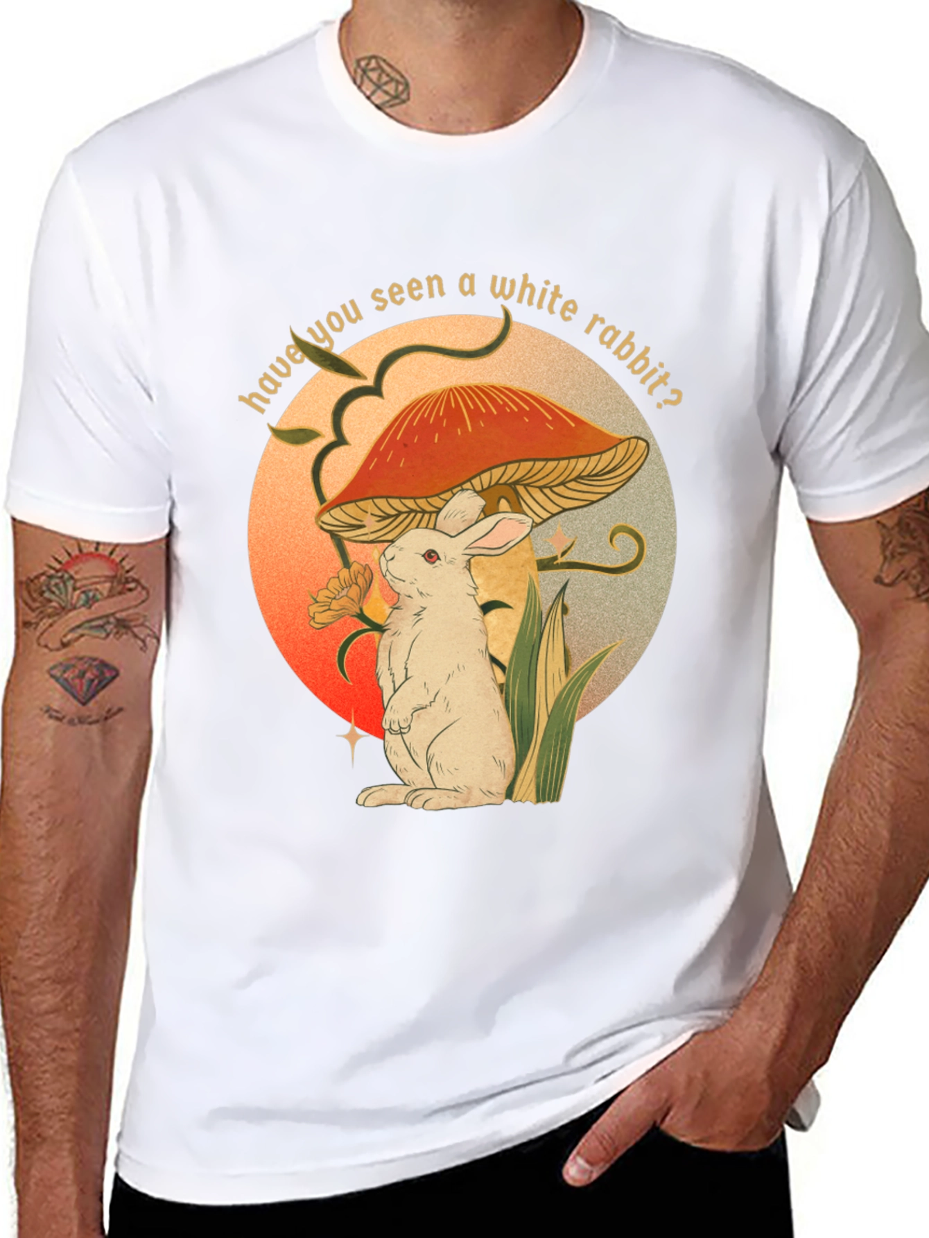 White Rabbit Mushroom T-Shirt