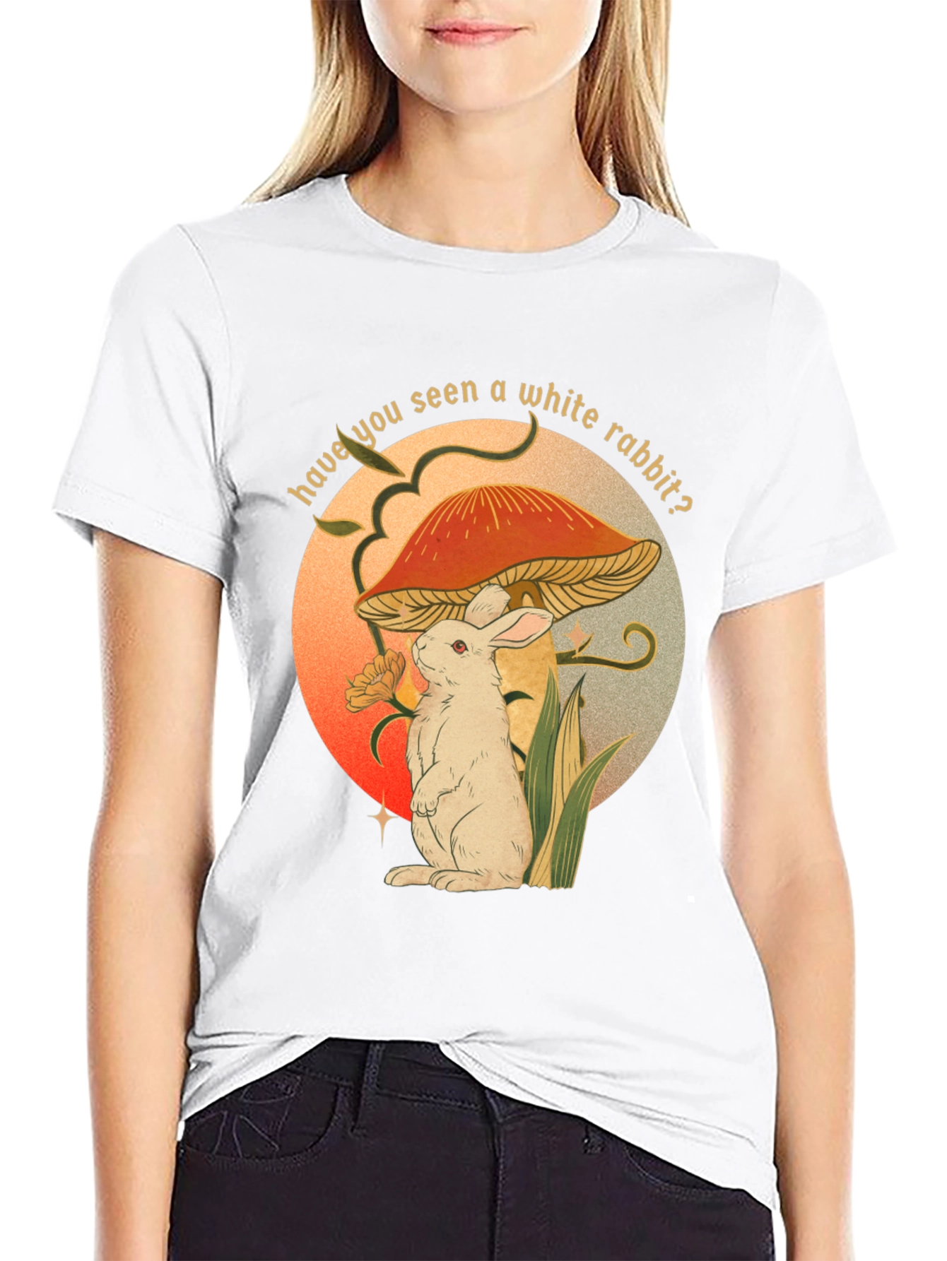 White Rabbit Mushroom T-Shirt