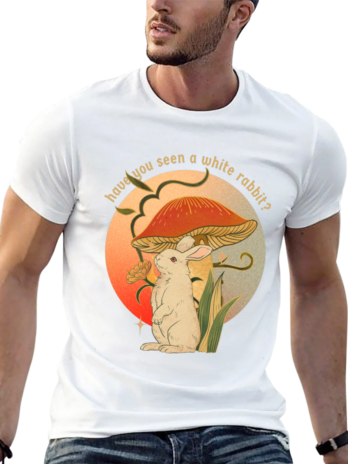 White Rabbit Mushroom T-Shirt