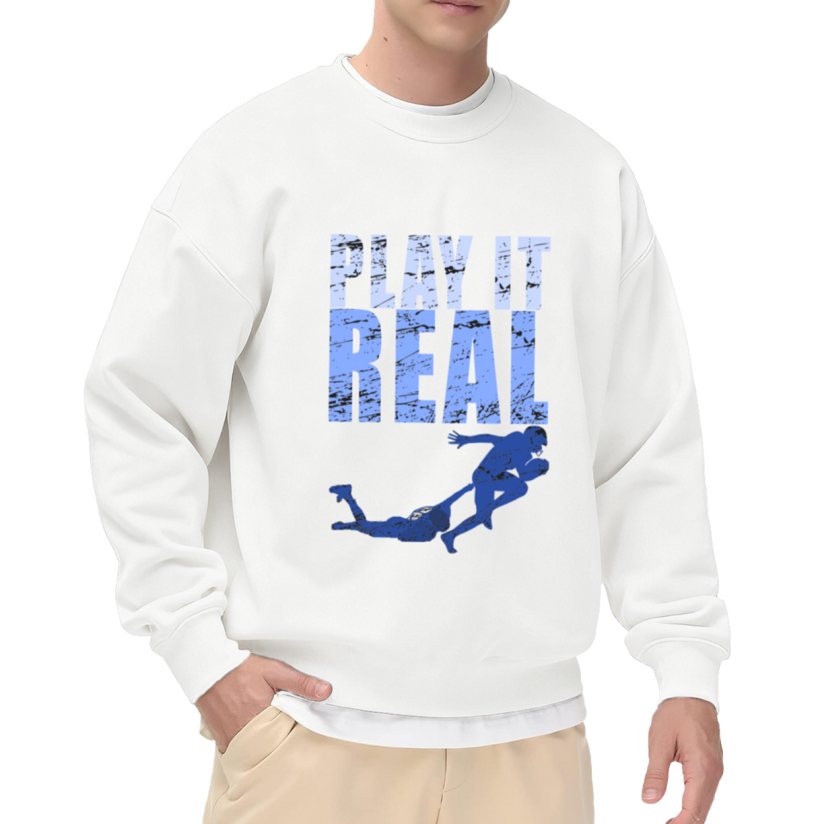 "PLAY IT REAL" Basketball Court Design - Crewneck Sweatshirt | Basketball, Sports, Athletic Gift