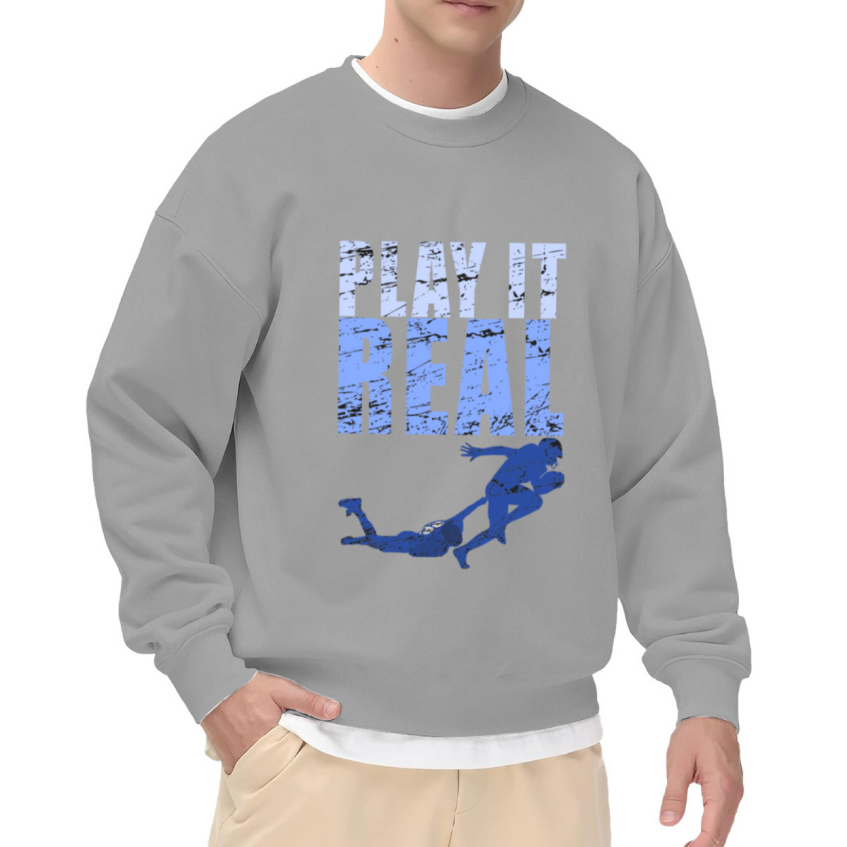 "PLAY IT REAL" Basketball Court Design - Crewneck Sweatshirt | Basketball, Sports, Athletic Gift