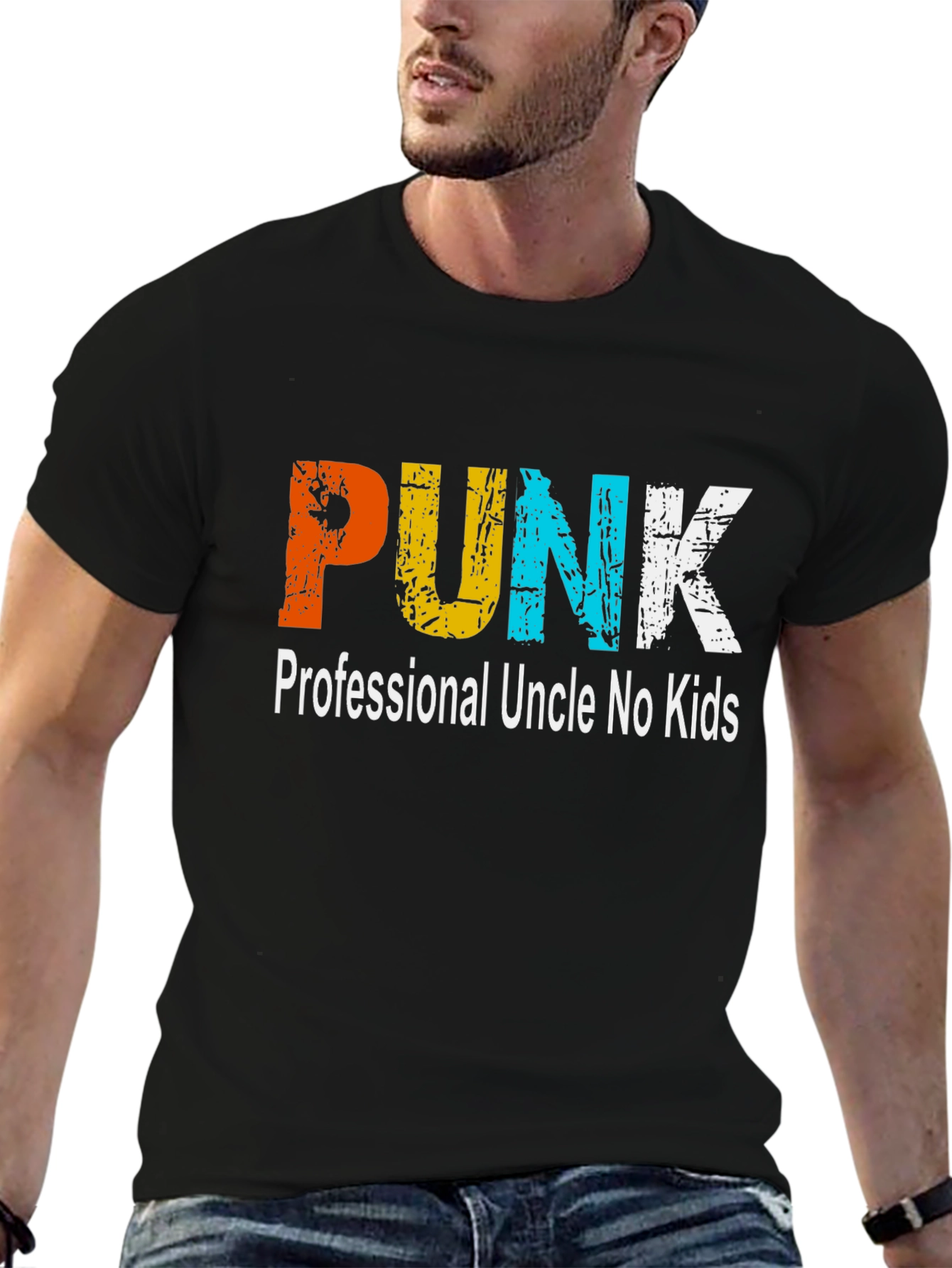 Punk Professional Uncle No Kids Graphic T-Shirt