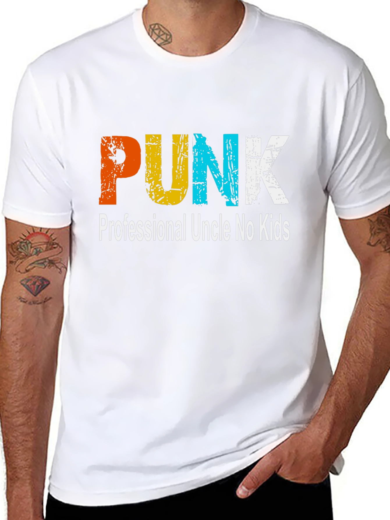 Punk Professional Uncle No Kids Graphic T-Shirt