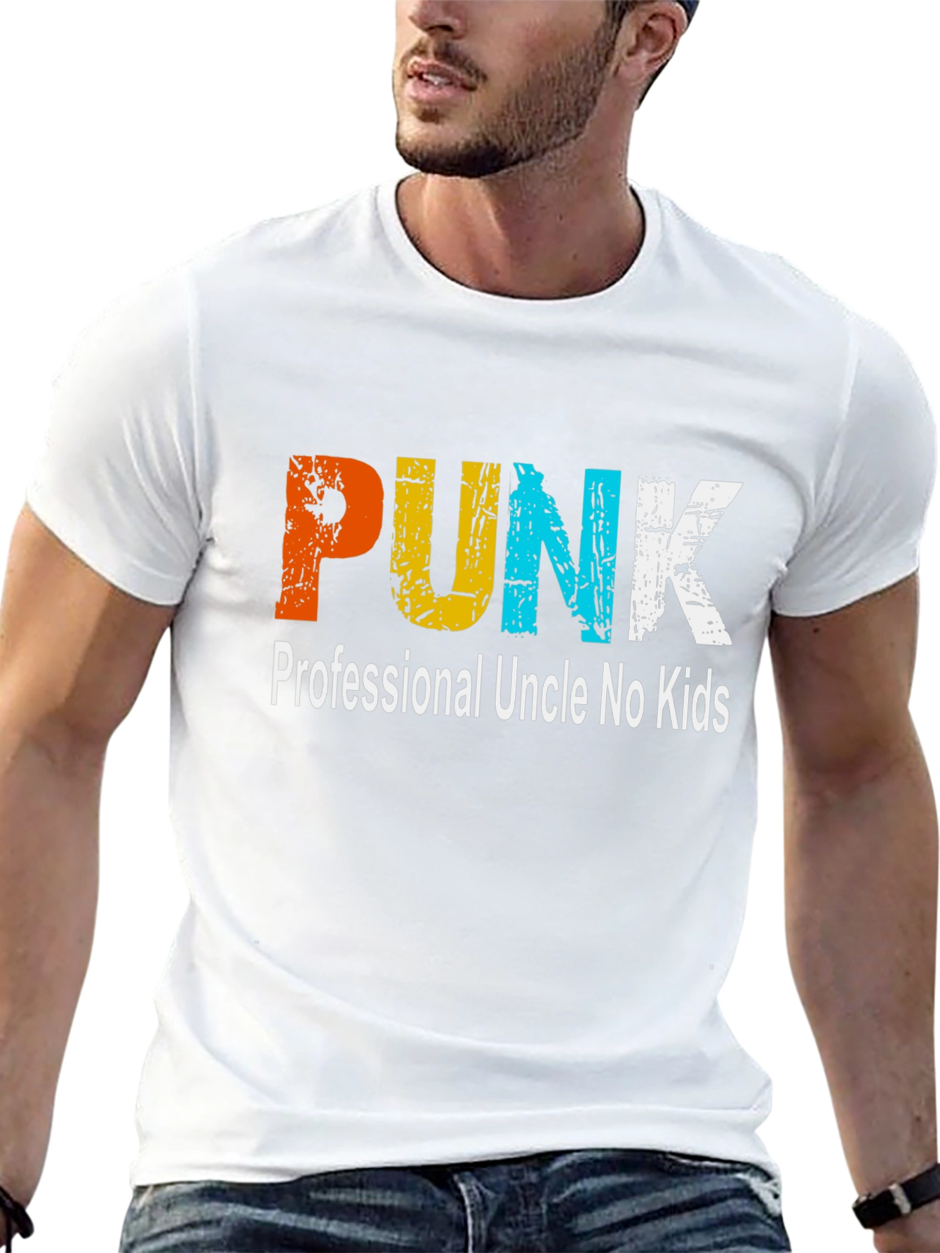 Punk Professional Uncle No Kids Graphic T-Shirt
