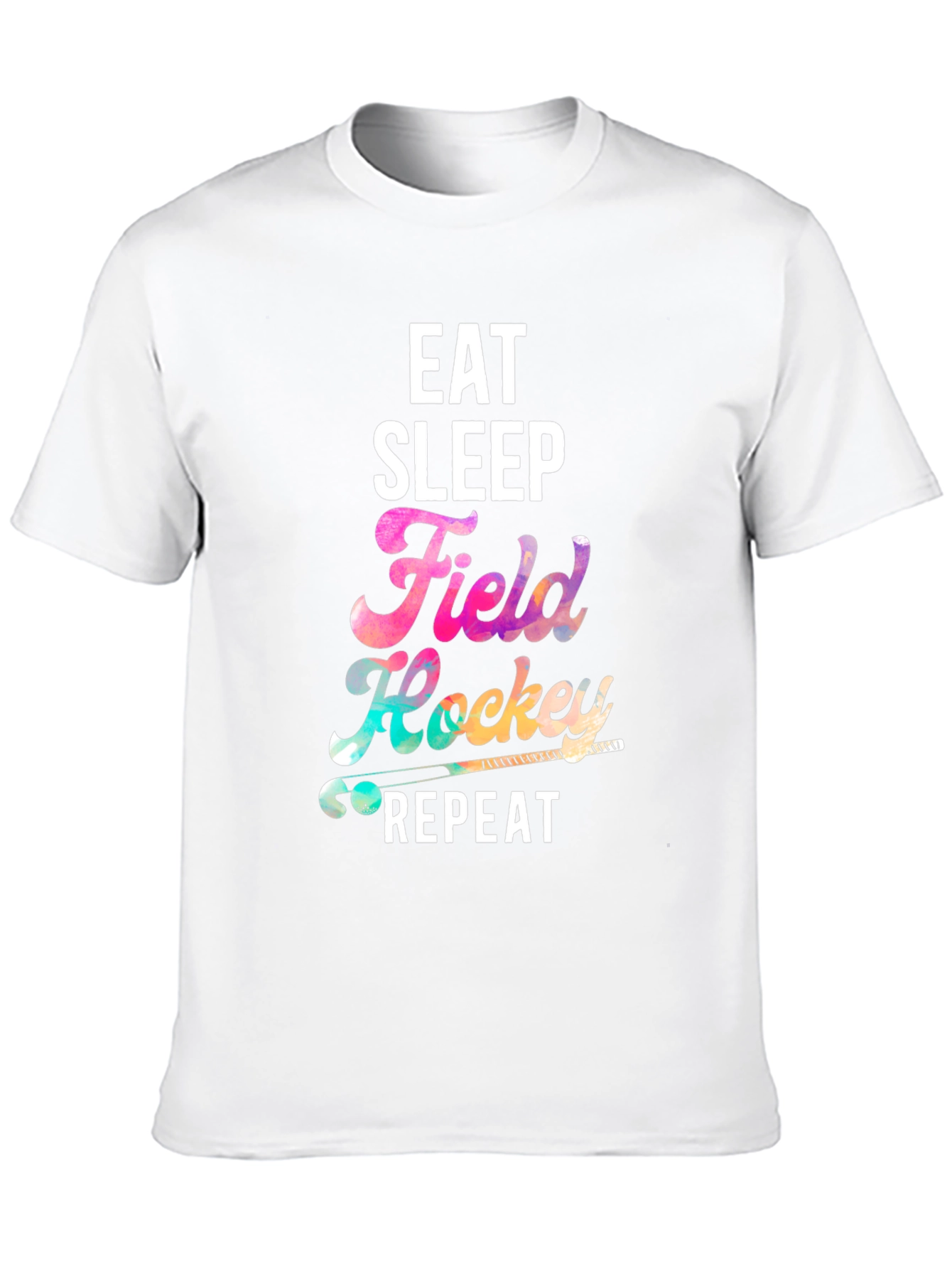 Eat Sleep Field Hockey Repeat Black T-Shirt