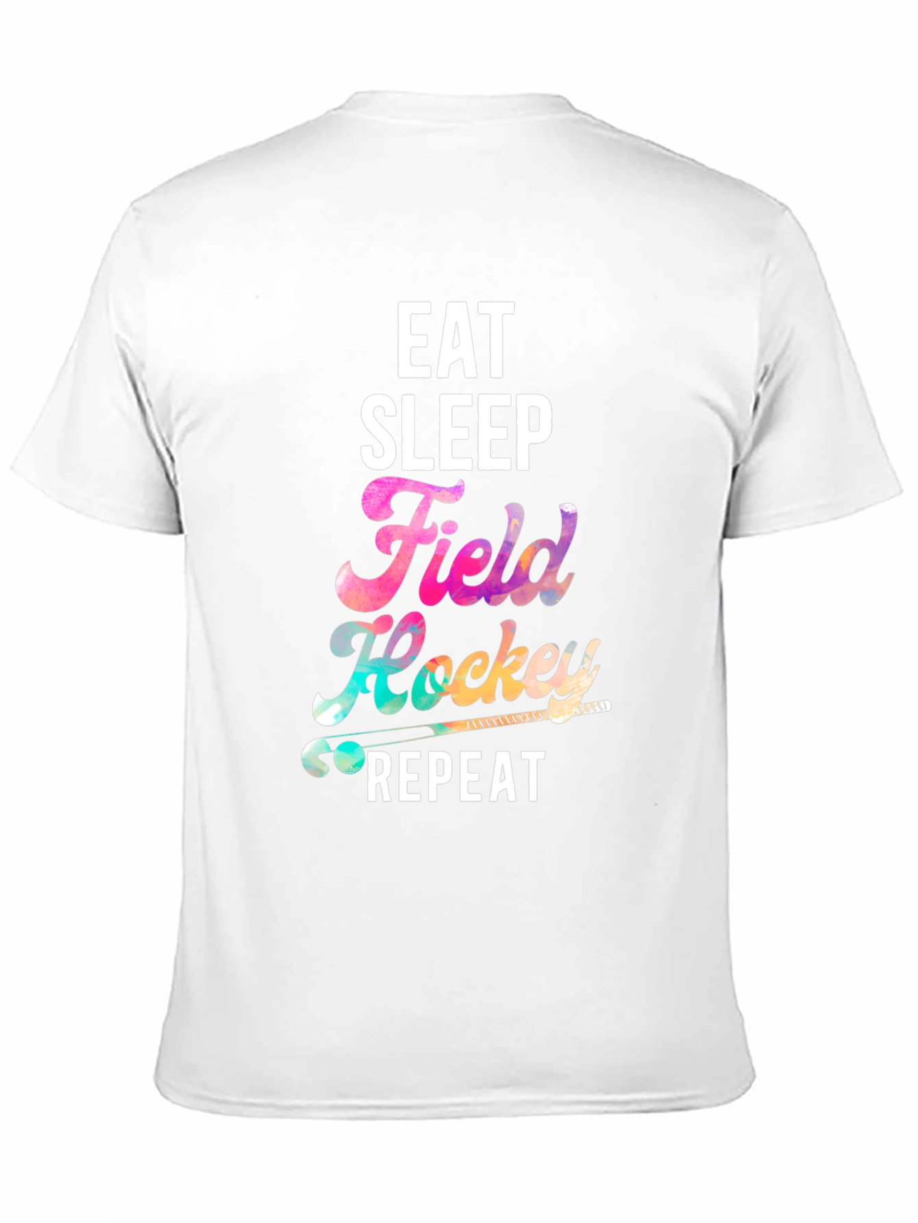 Eat Sleep Field Hockey Repeat Black T-Shirt