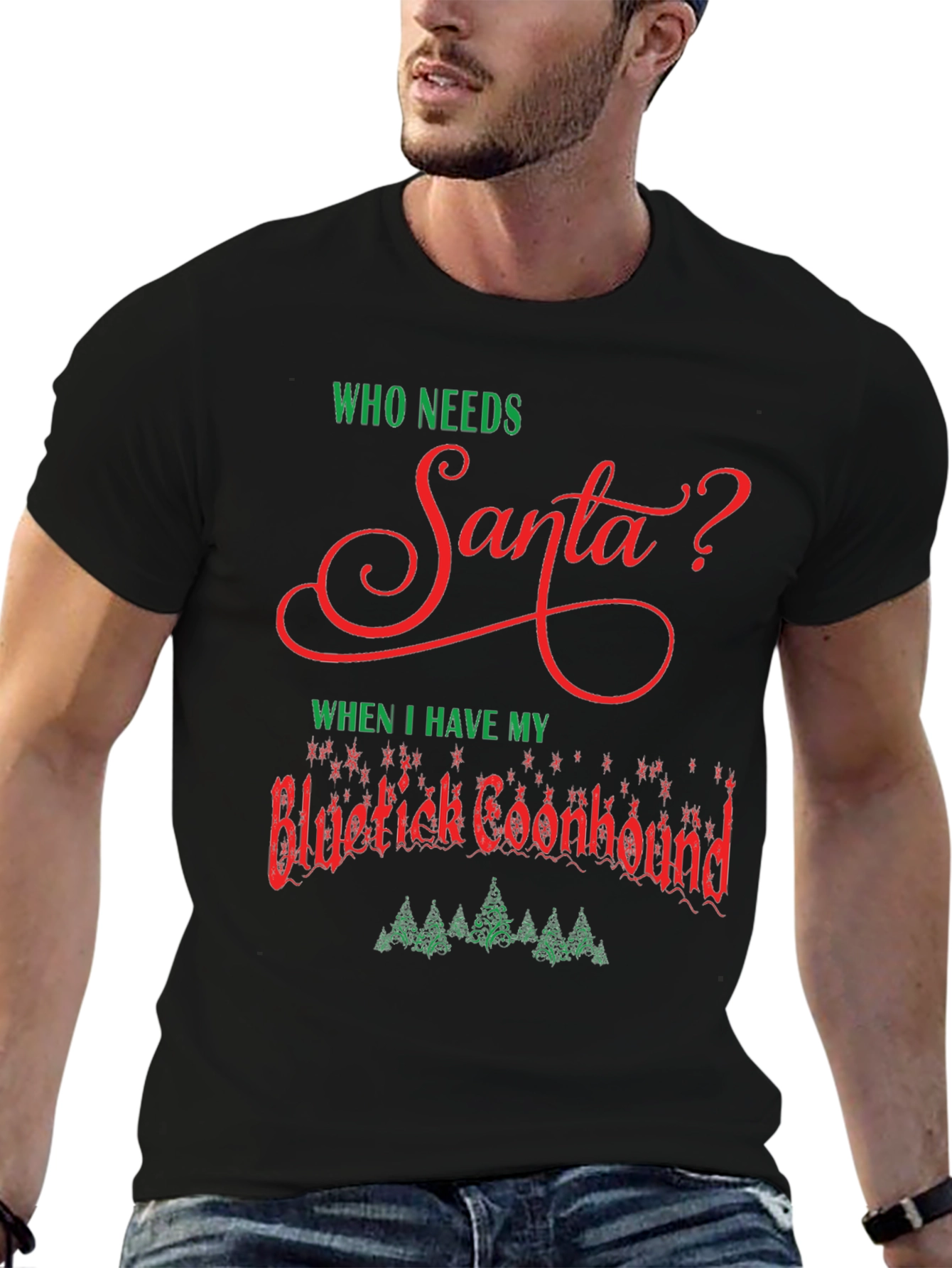 Funny Bluetick Coonhound Christmas T-Shirt